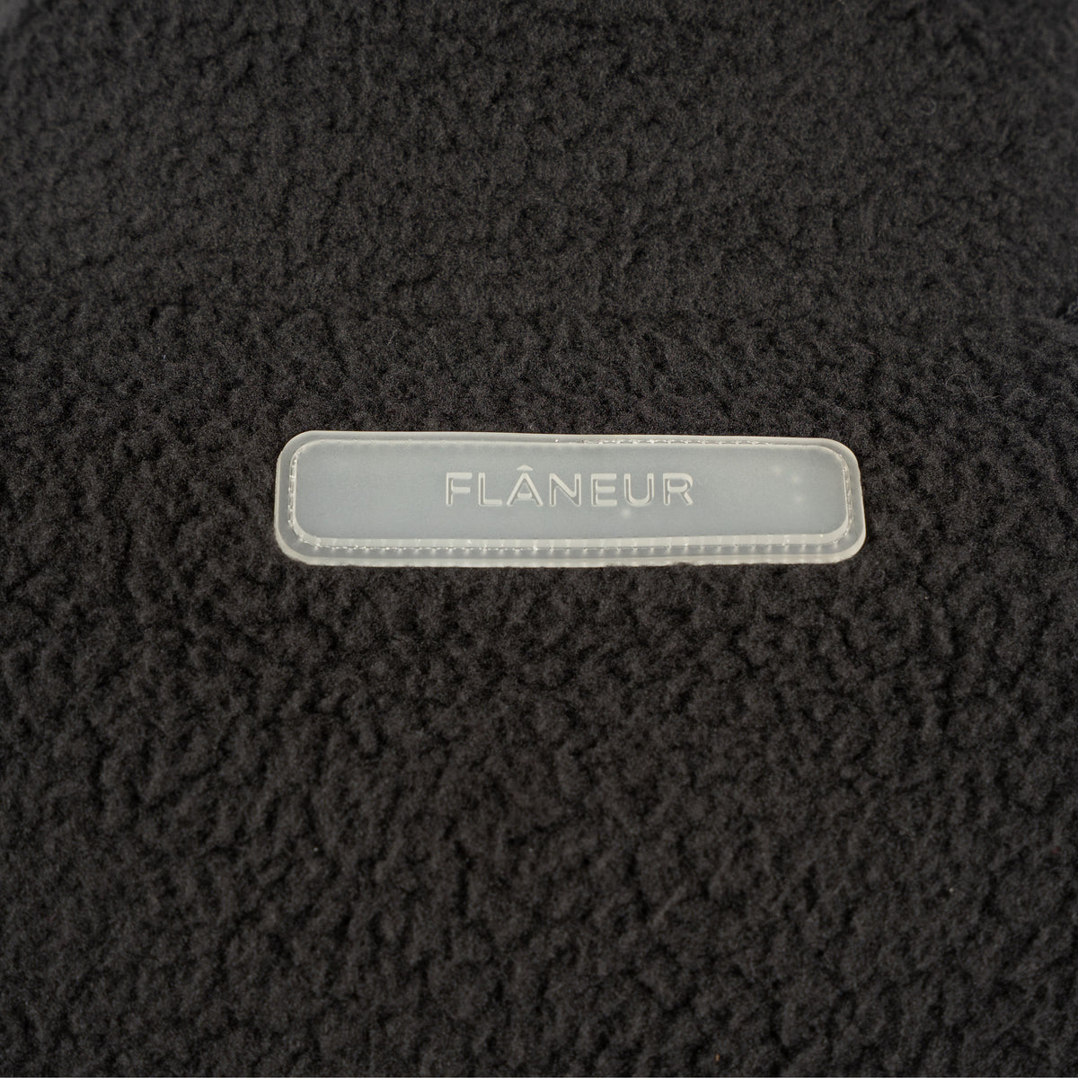 Flaneur Fleece Jack Zwart | Frosted Badge