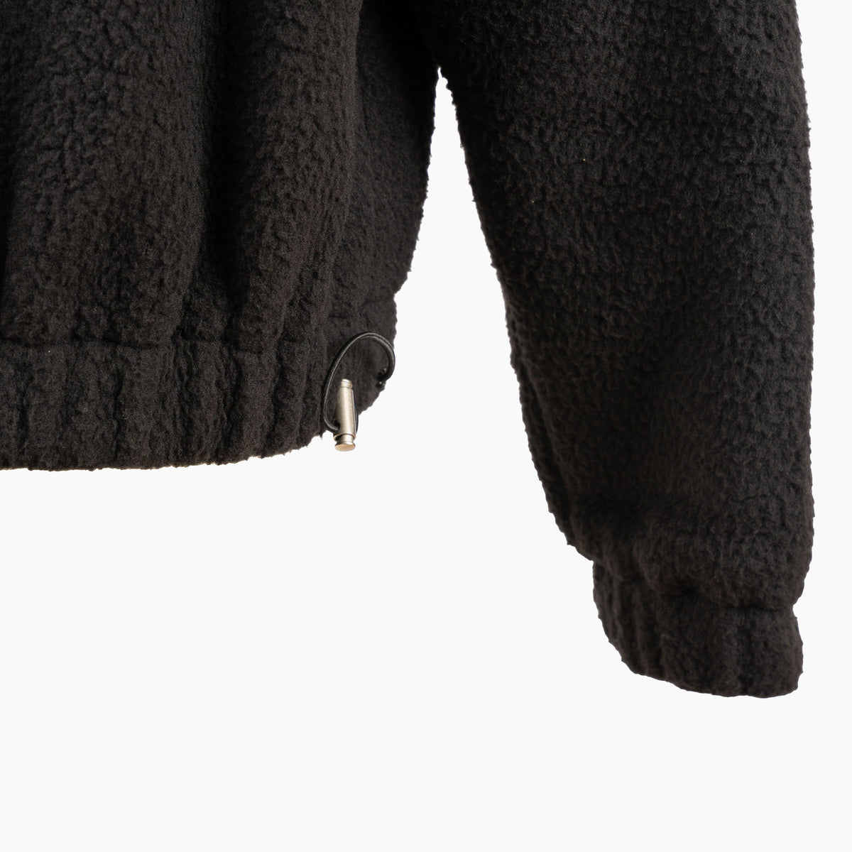 Flaneur Fleece Jack Zwart | Frosted Badge