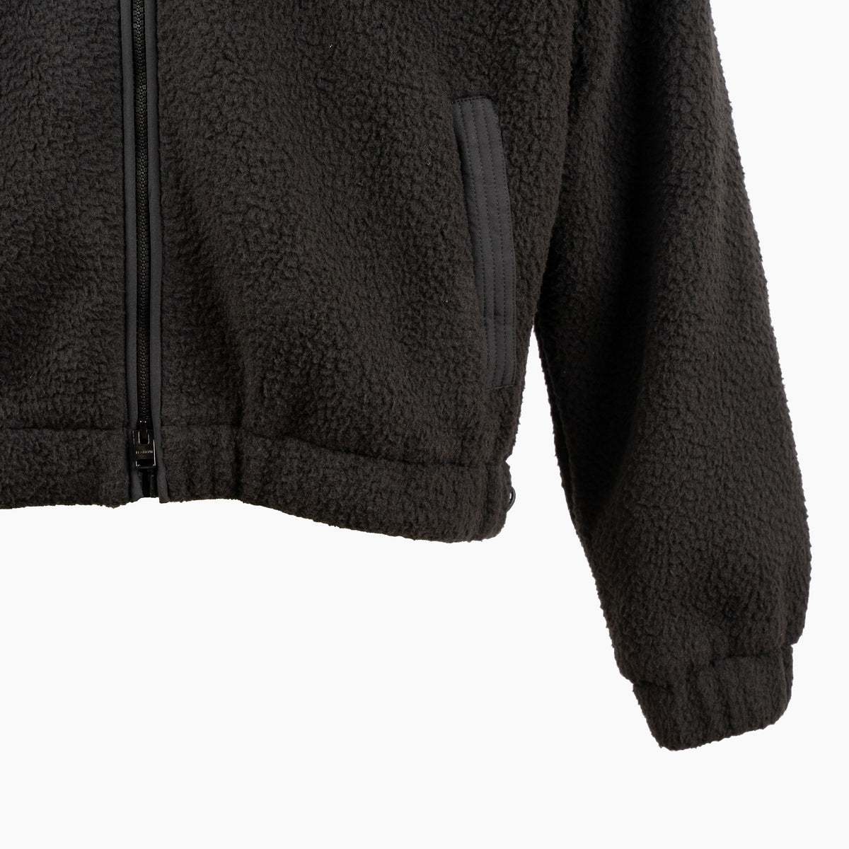 Flaneur Fleece Jack Zwart | Frosted Badge