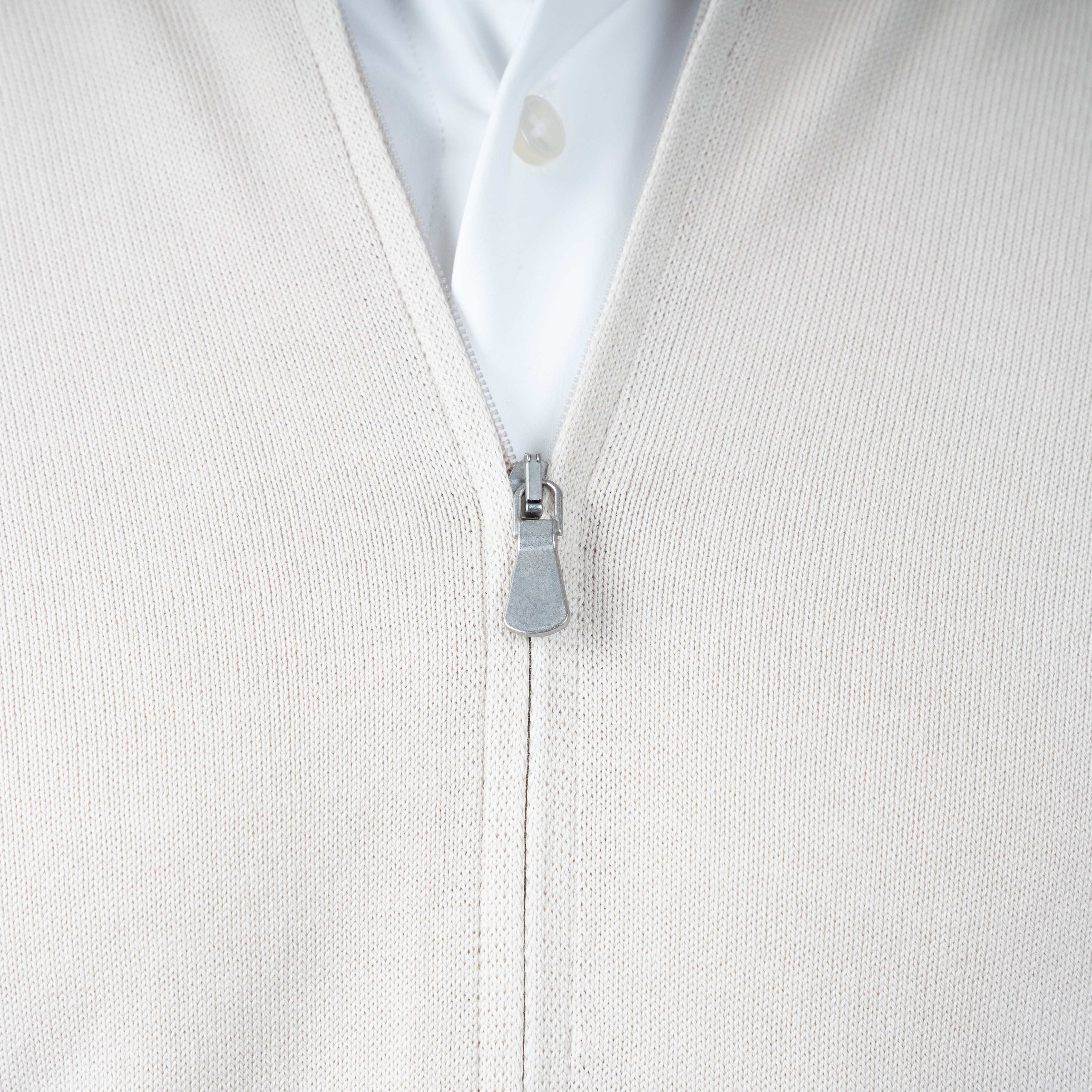 Gran Sasso Gebreid Vest Beige | Pure Cotton