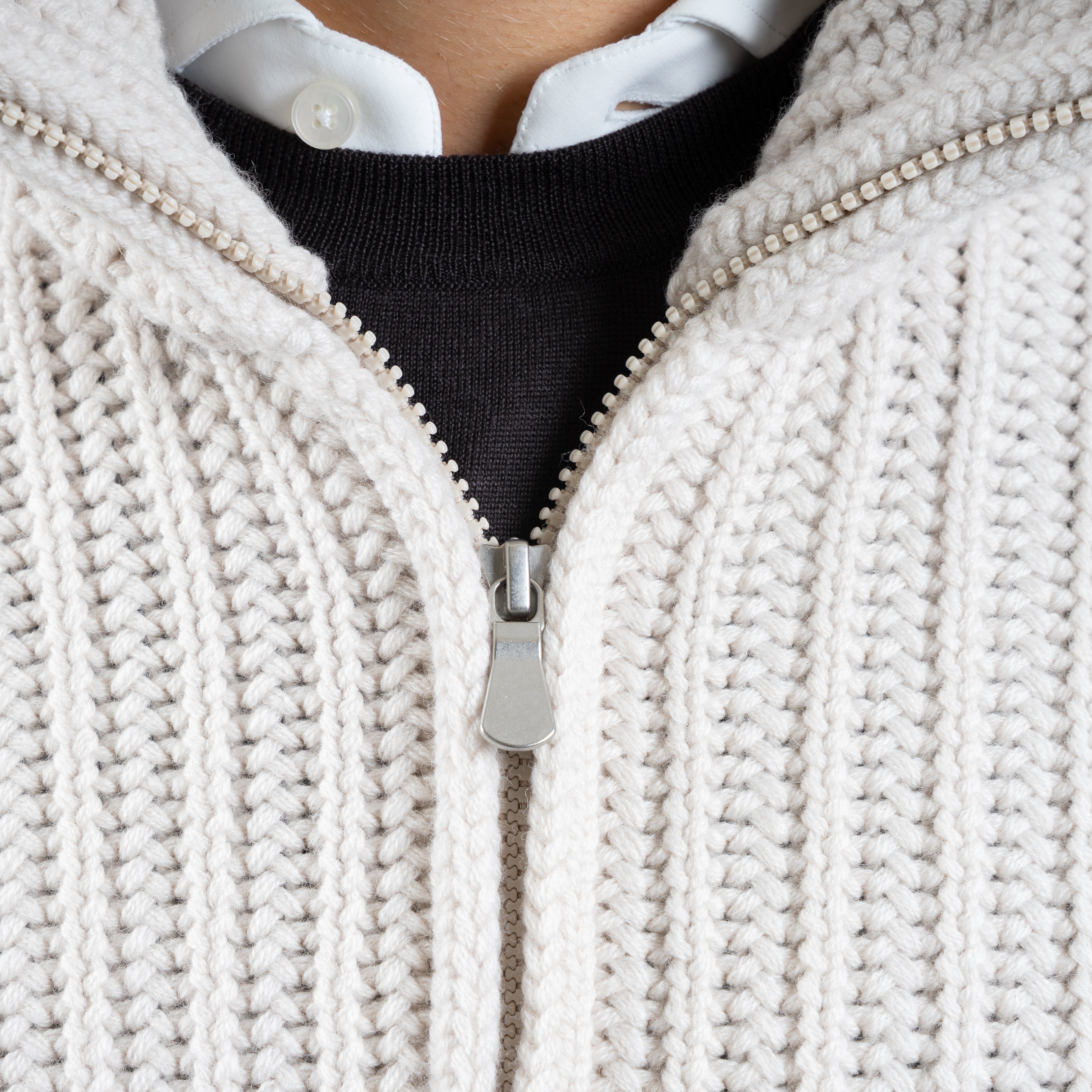 Gran Sasso Vest Off-White | Cashmere Lana