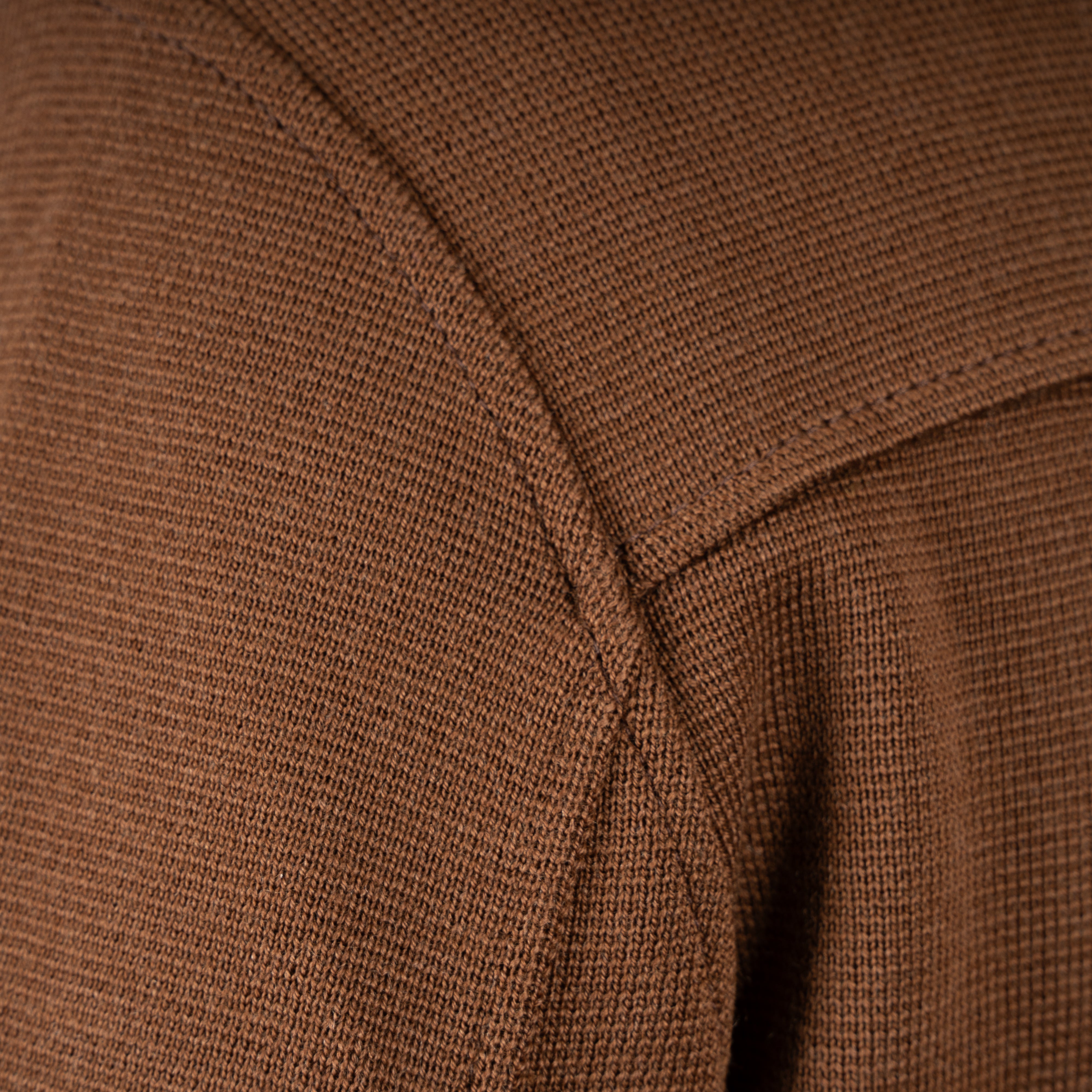 Maurizio Baldassari Gebreid Overshirt Camel | Milano Stitch