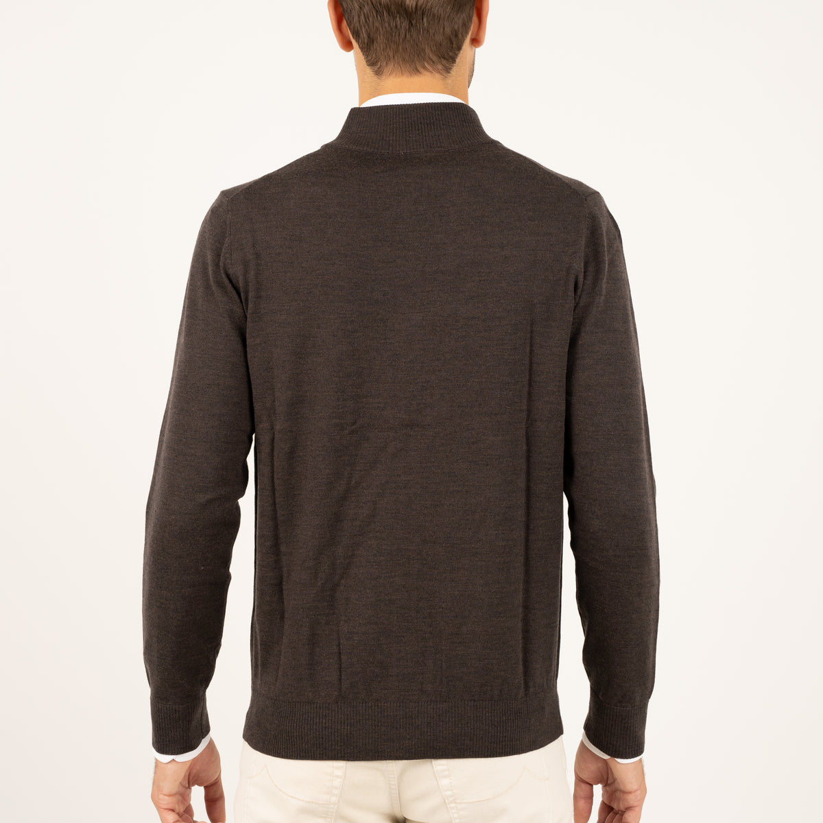 SEVEN DIALS Gebreid Vest met Rits Bruin | Paul