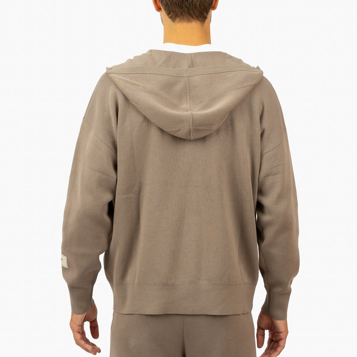 Flaneur Gebreid Vest Taupe | Atelier Knit Zip-Up