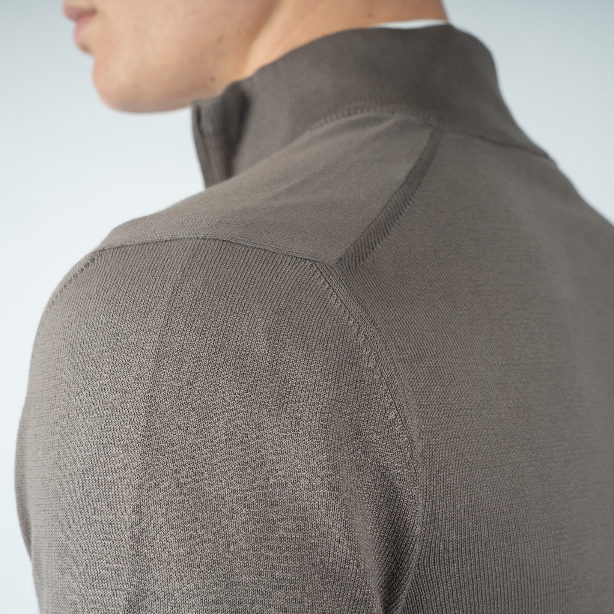 Gran Sasso Gebreid Vest Taupe | Pure Cotton
