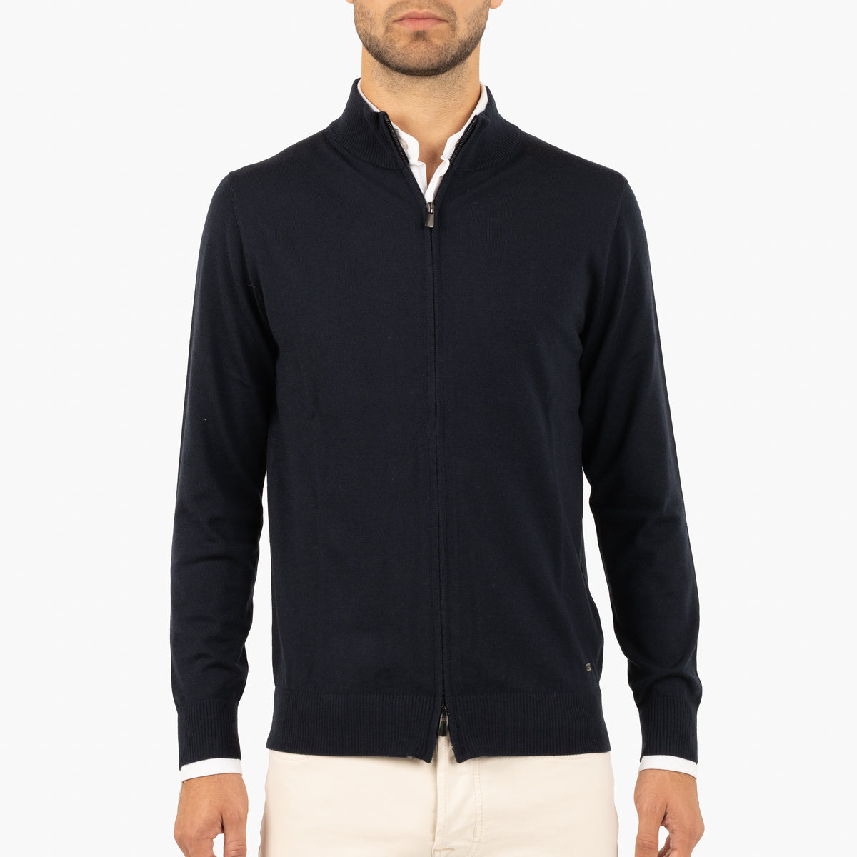 SEVEN DIALS Gebreid Vest met rits Blauw | Paul