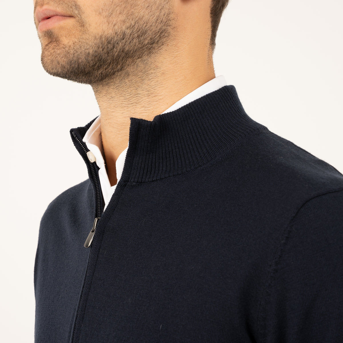 SEVEN DIALS Gebreid Vest met rits Blauw | Paul
