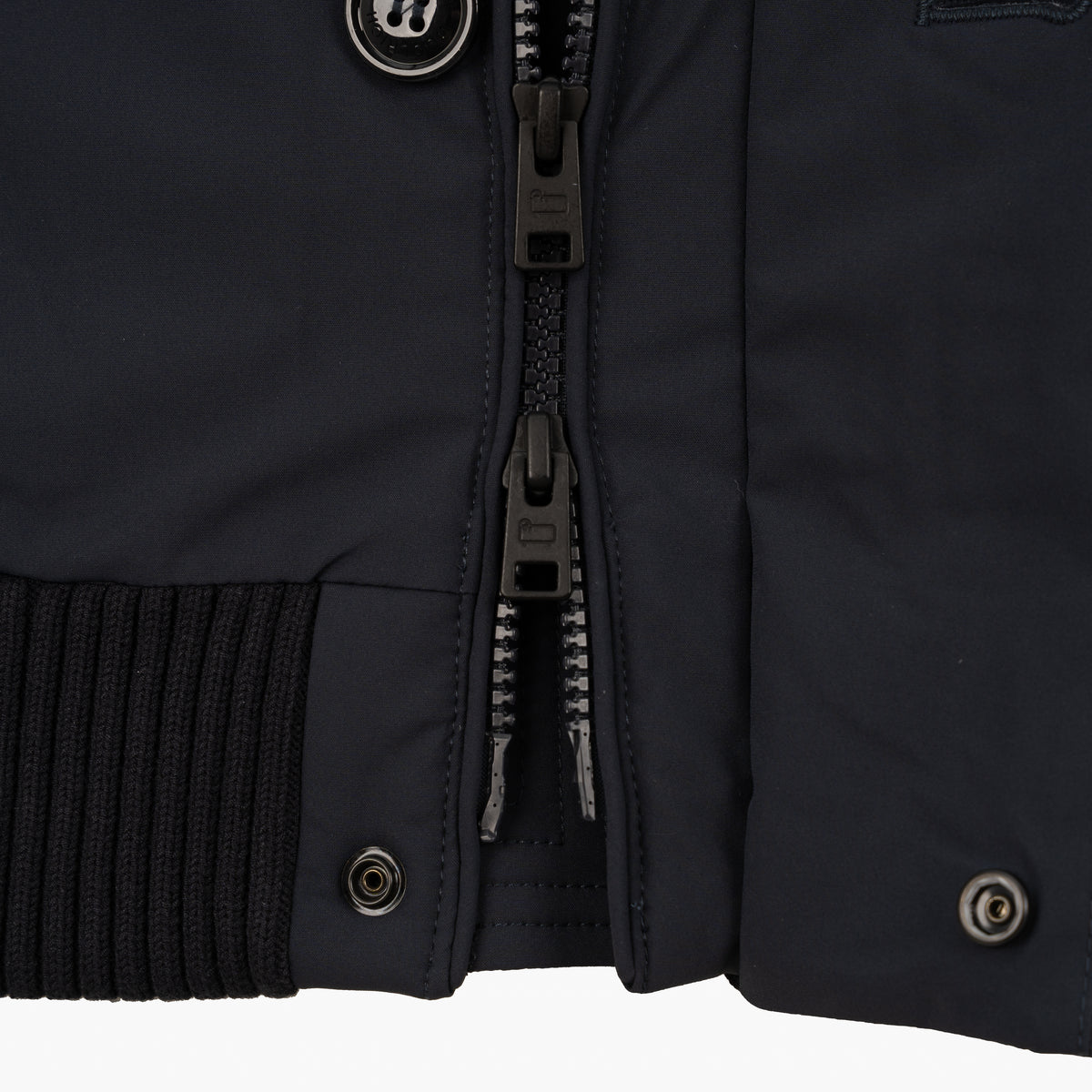 Woolrich Jack Blauw | Stretch Hybrid Mix