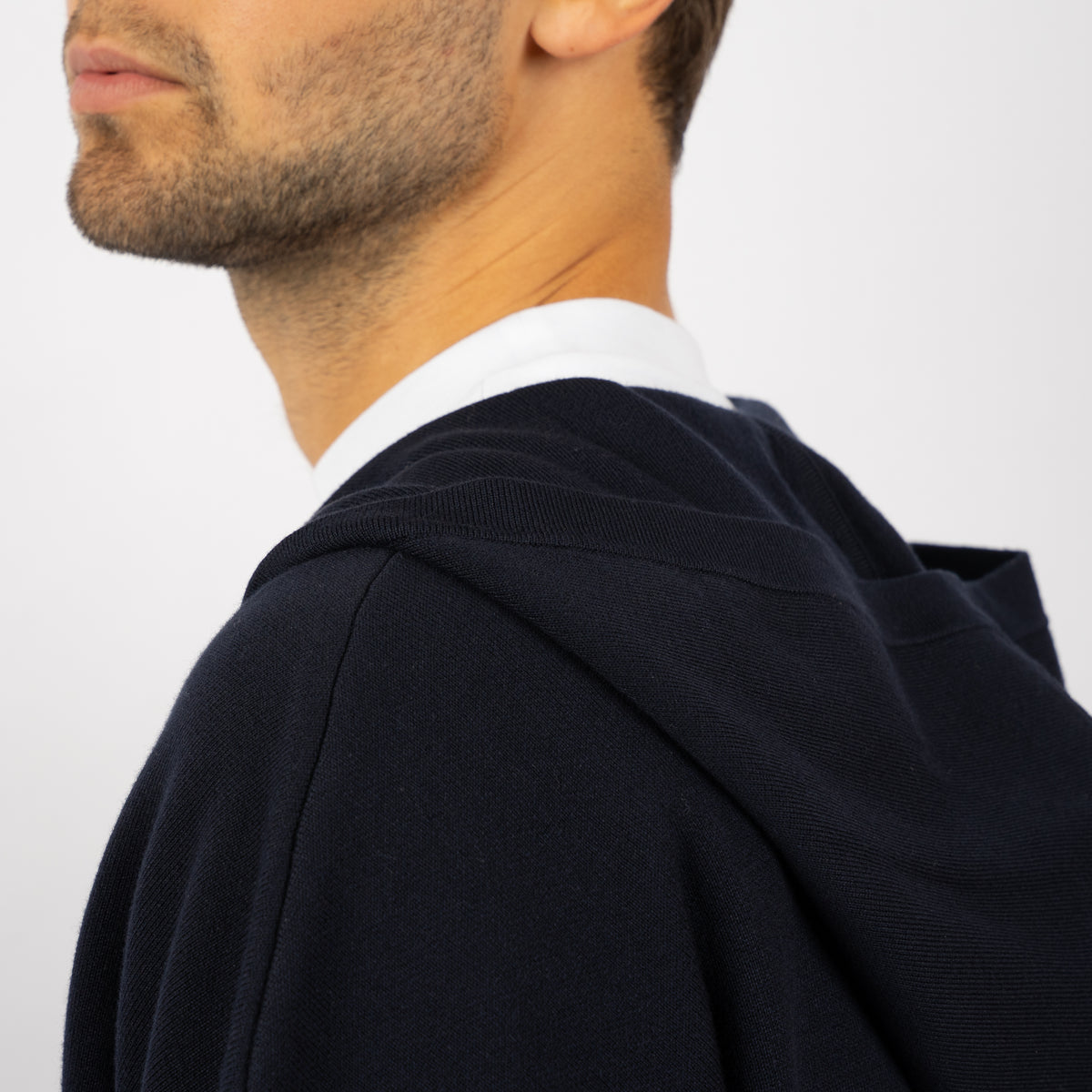 Flaneur Gebreid Vest Blauw | Atelier Knit Zip-Up