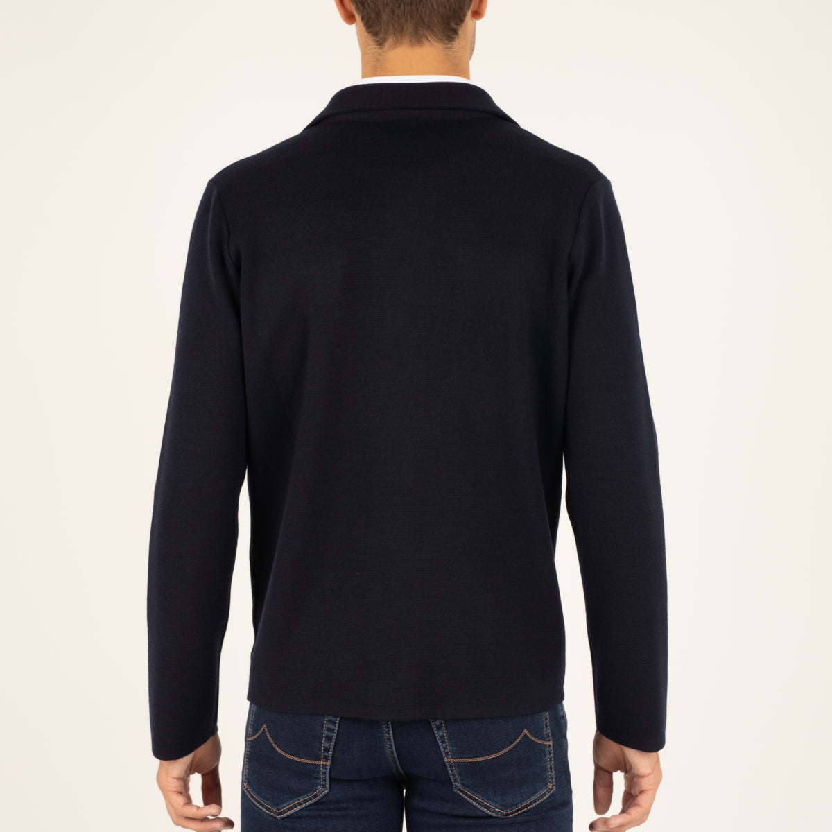 Gran Sasso Gebreid Overshirt Blauw | Sartorial