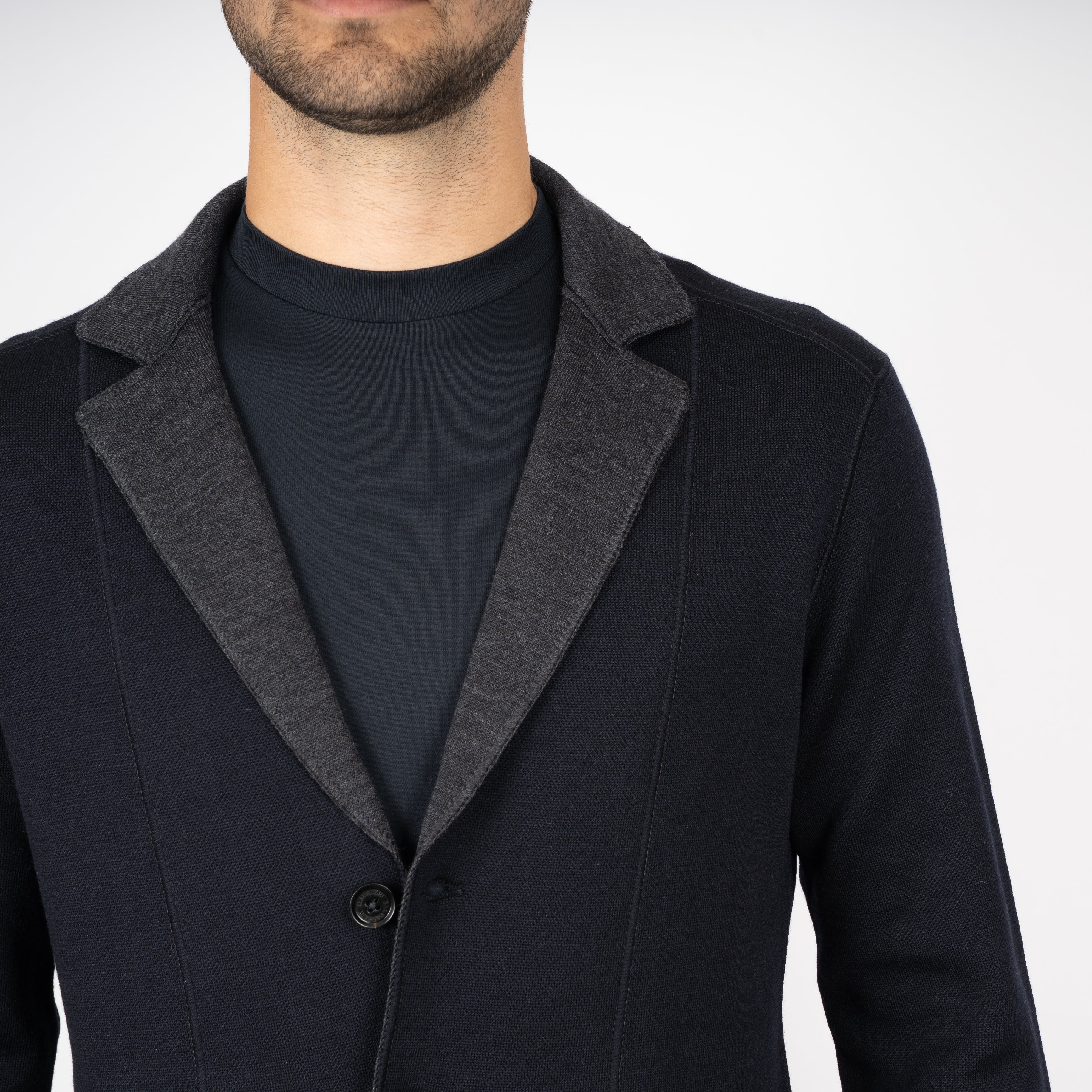 Maurizio Baldassari Gebreid Colbert Blauw | Jamaica Swacket Reversible