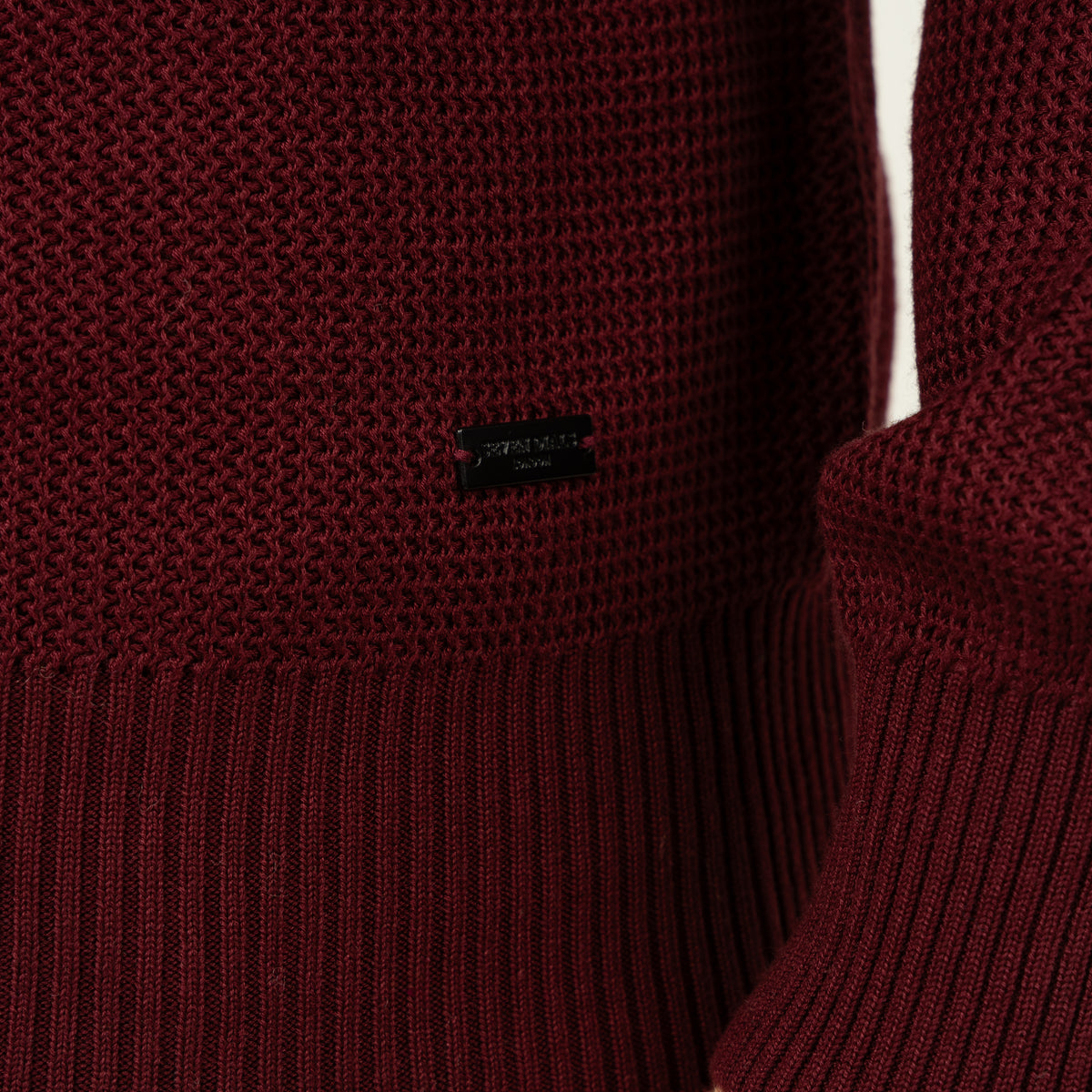 SEVEN DIALS Gebreid Vest met Rits Bordeaux Rood | Accra