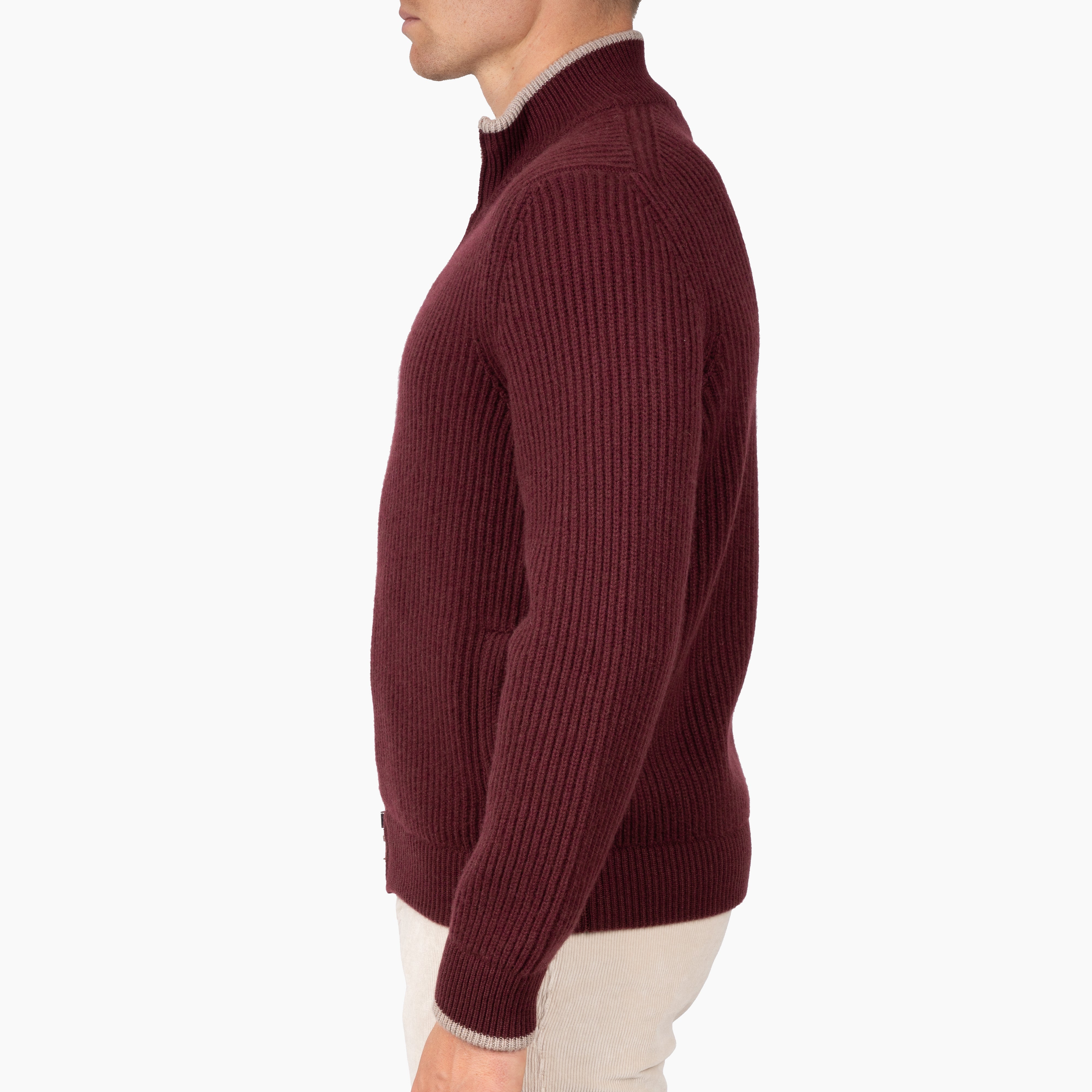 Fedeli Cashmere Vest Bordeaux Rood | Sand Open