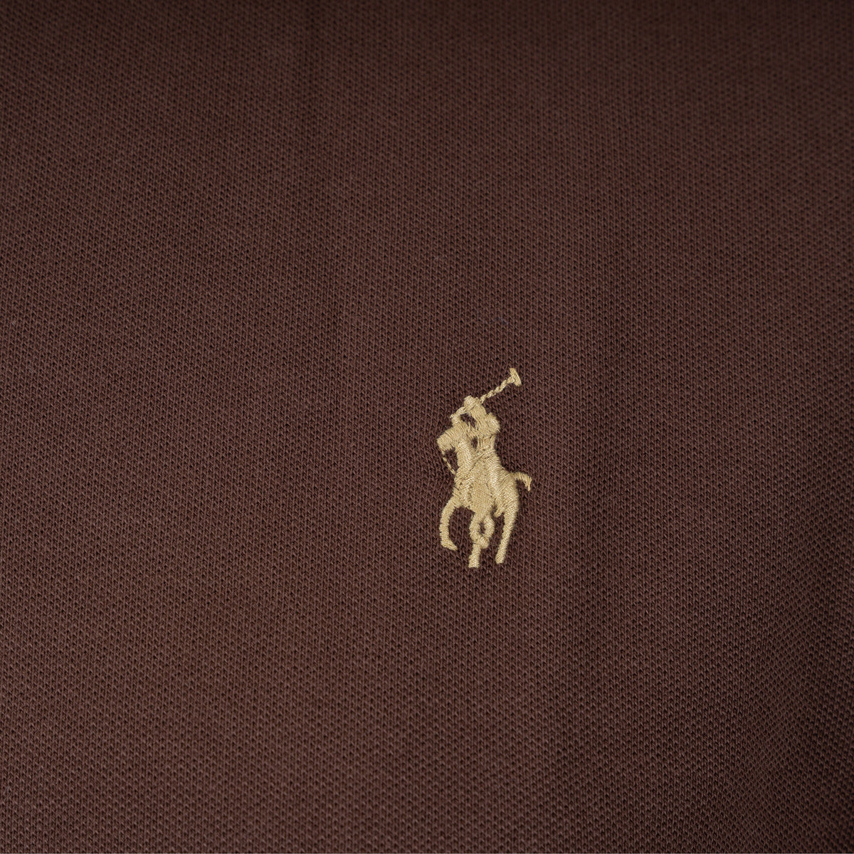 Ralph Lauren Polo Lange Mouw Bruin | Custom Slim Fit