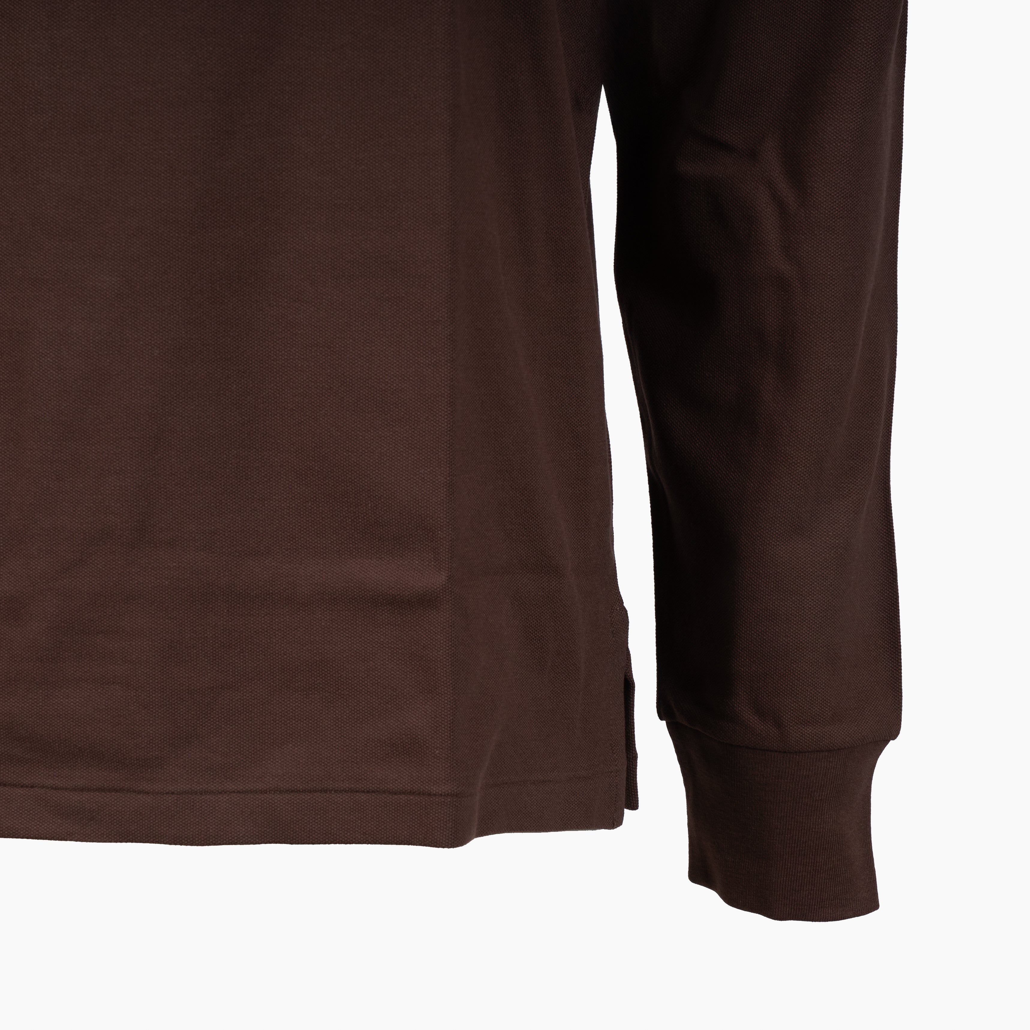 Ralph Lauren Polo Lange Mouw Bruin | Custom Slim Fit