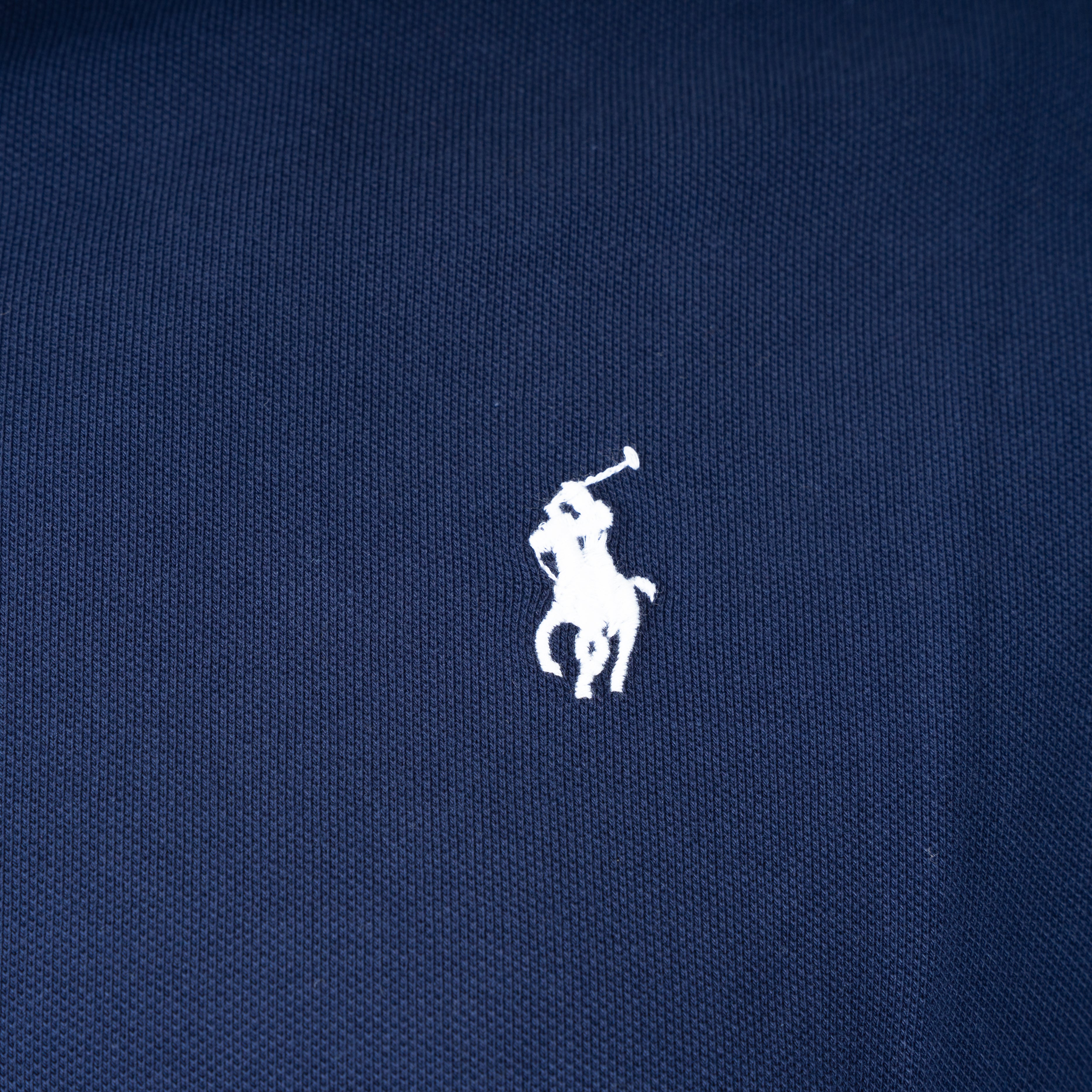 Ralph Lauren Polo Lange Mouw Blauw | Custom Slim Fit