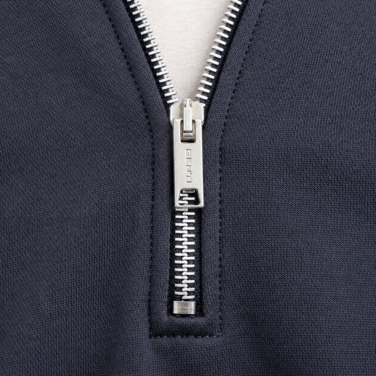 Genti Sweater met Rits Blauw | Cotton