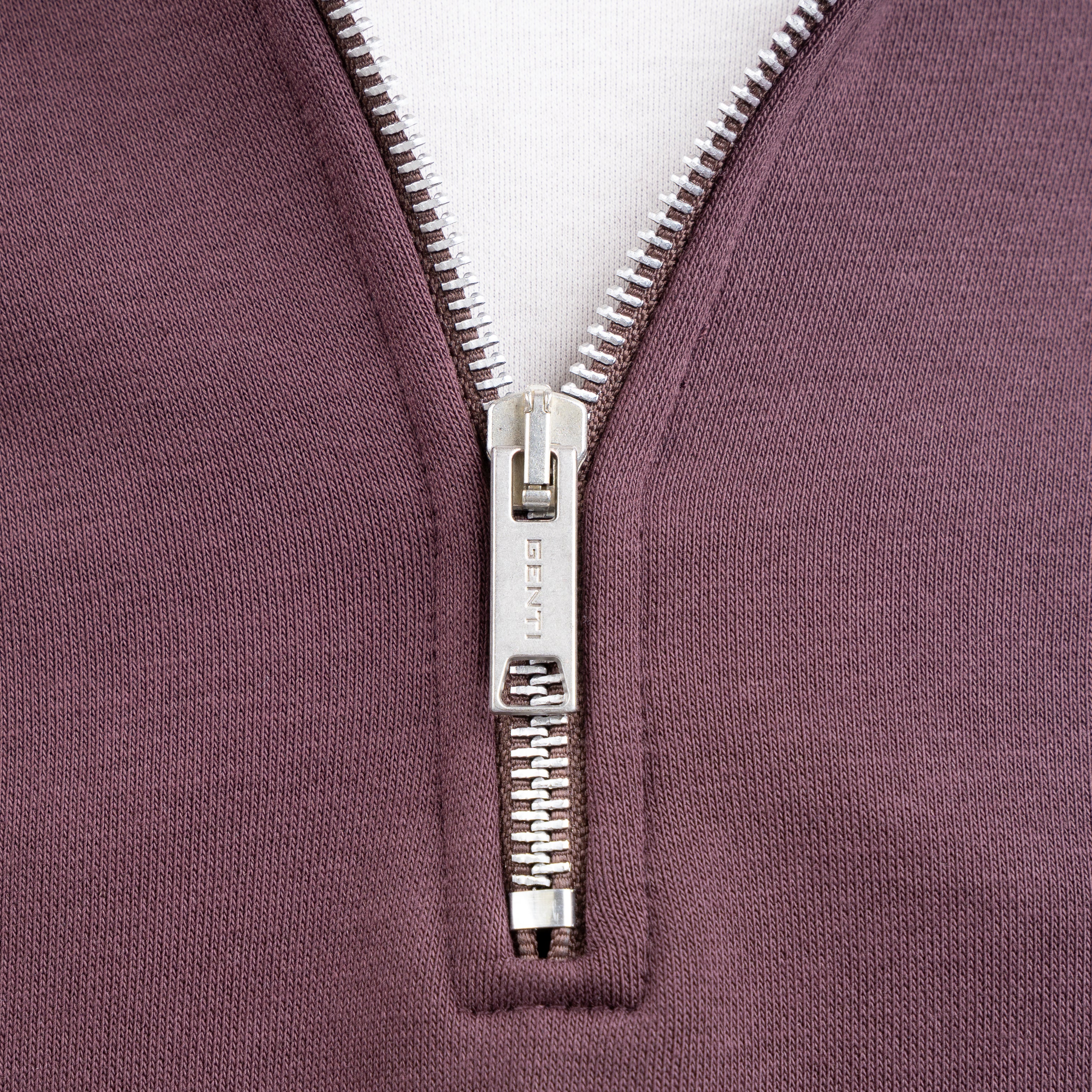 Genti Sweater met Rits Rood | Cotton