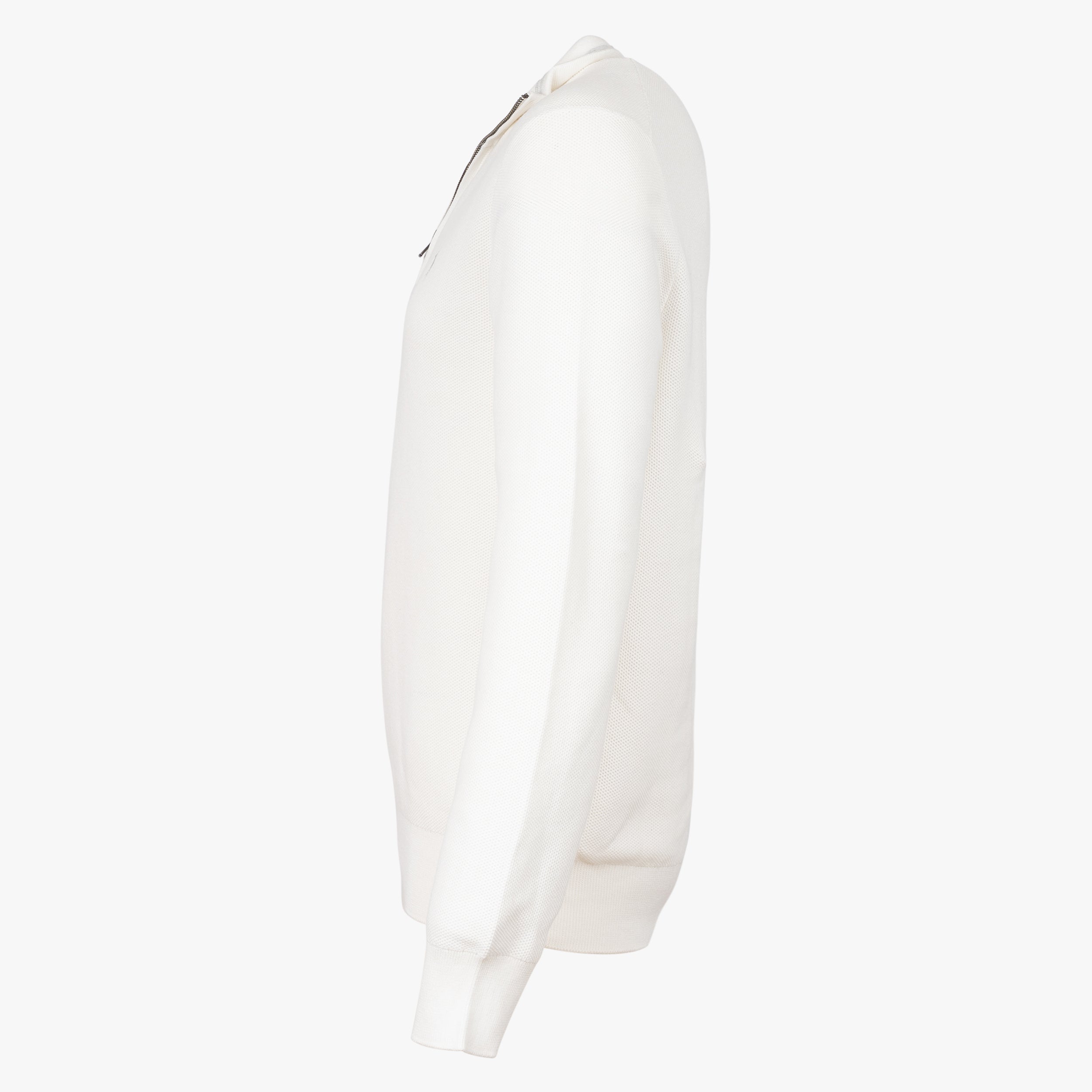 Ralph Lauren Gebreide Trui met Rits Wit | Mesh Cotton