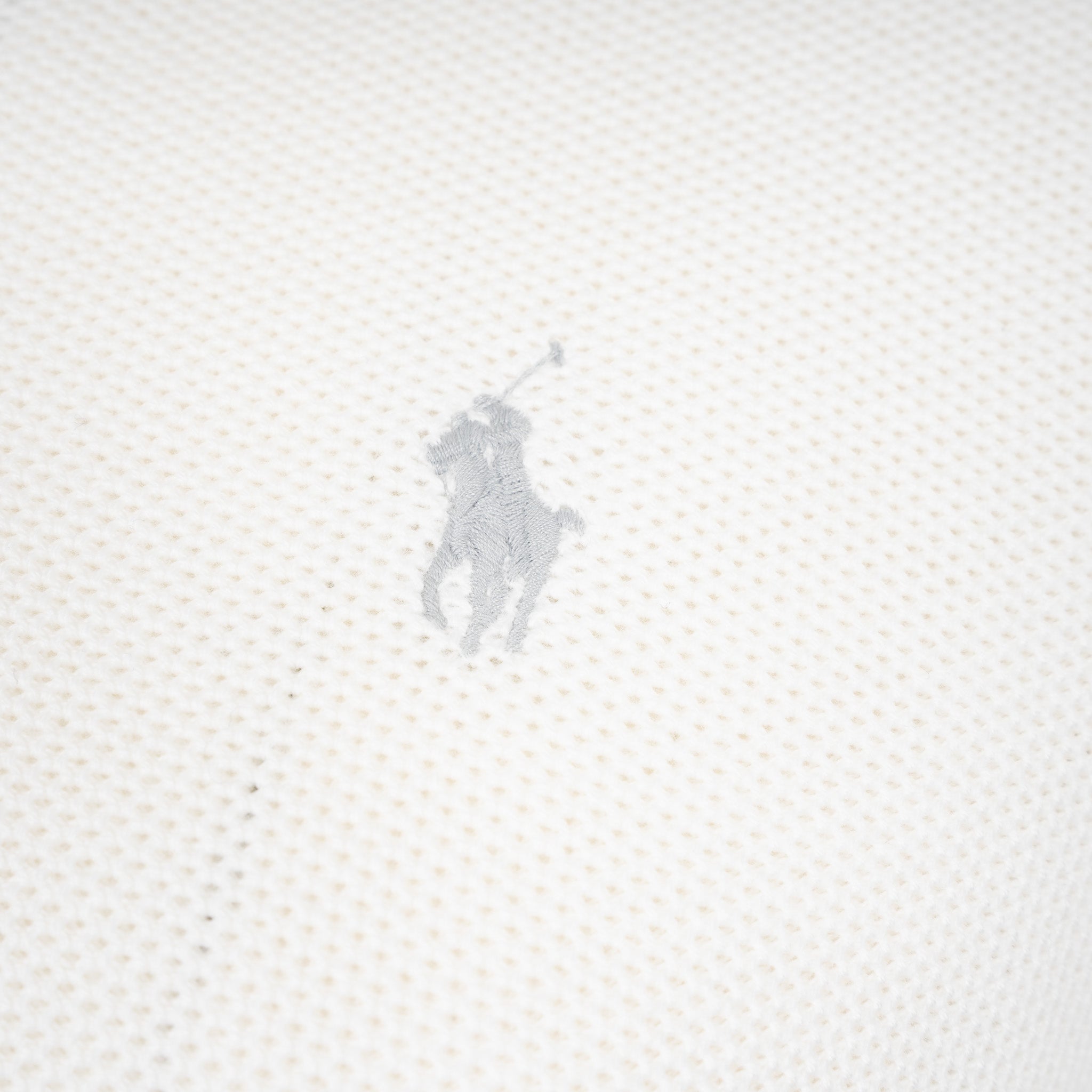 Ralph Lauren Gebreide Trui met Rits Wit | Mesh Cotton