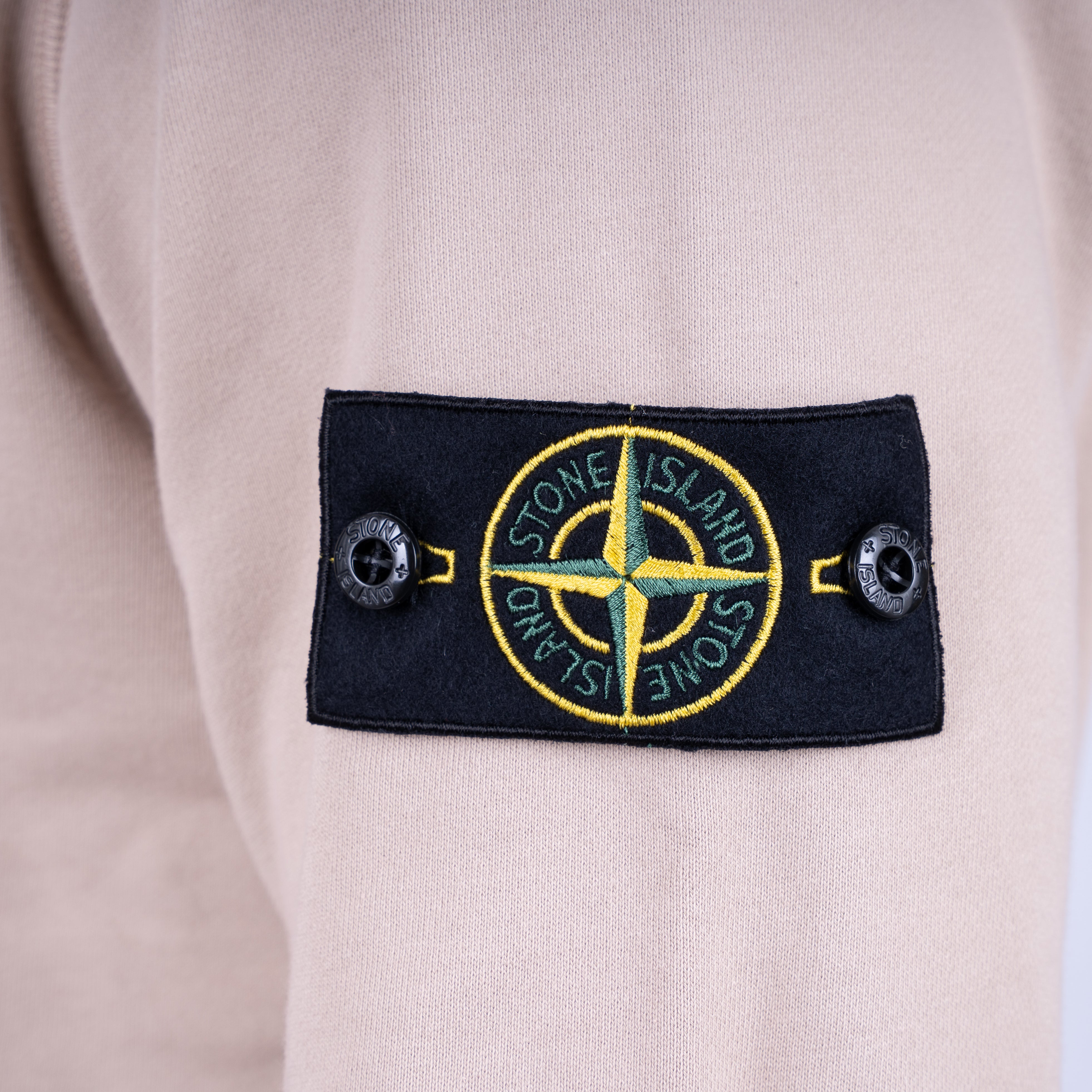 Stone Island Sweater met Rits Zand | Cotton Fleece