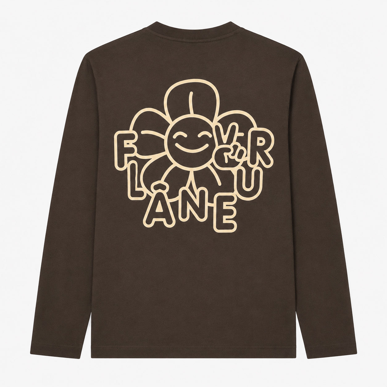 Flaneur Longsleeve Bruin | Happy Flower