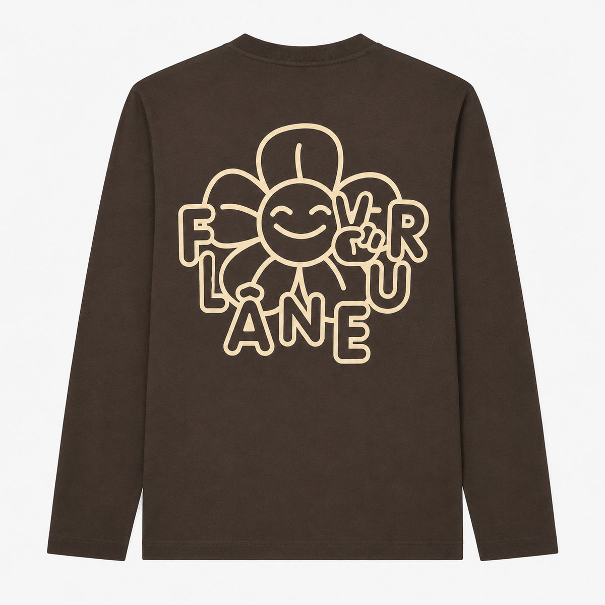 Flaneur Longsleeve Bruin | Happy Flower