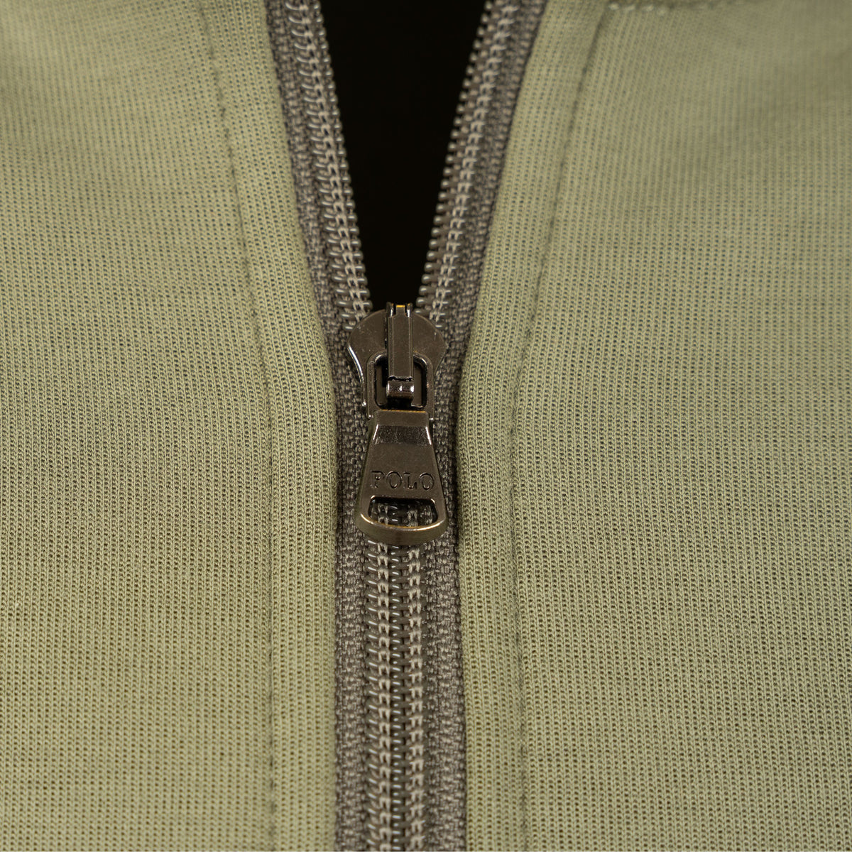Ralph Lauren Sweater met Rits Groen | Double-Knit
