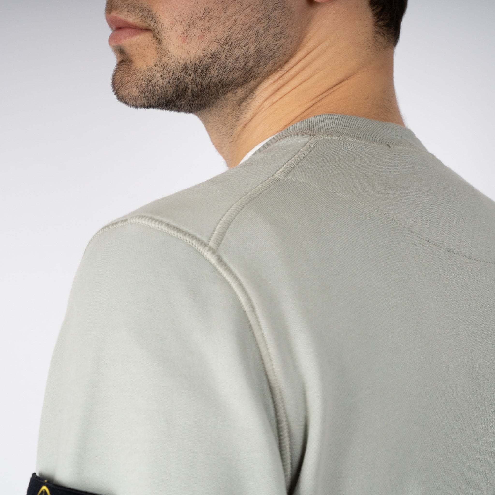 Stone Island Sweater Lichtgroen | Cotton Fleece
