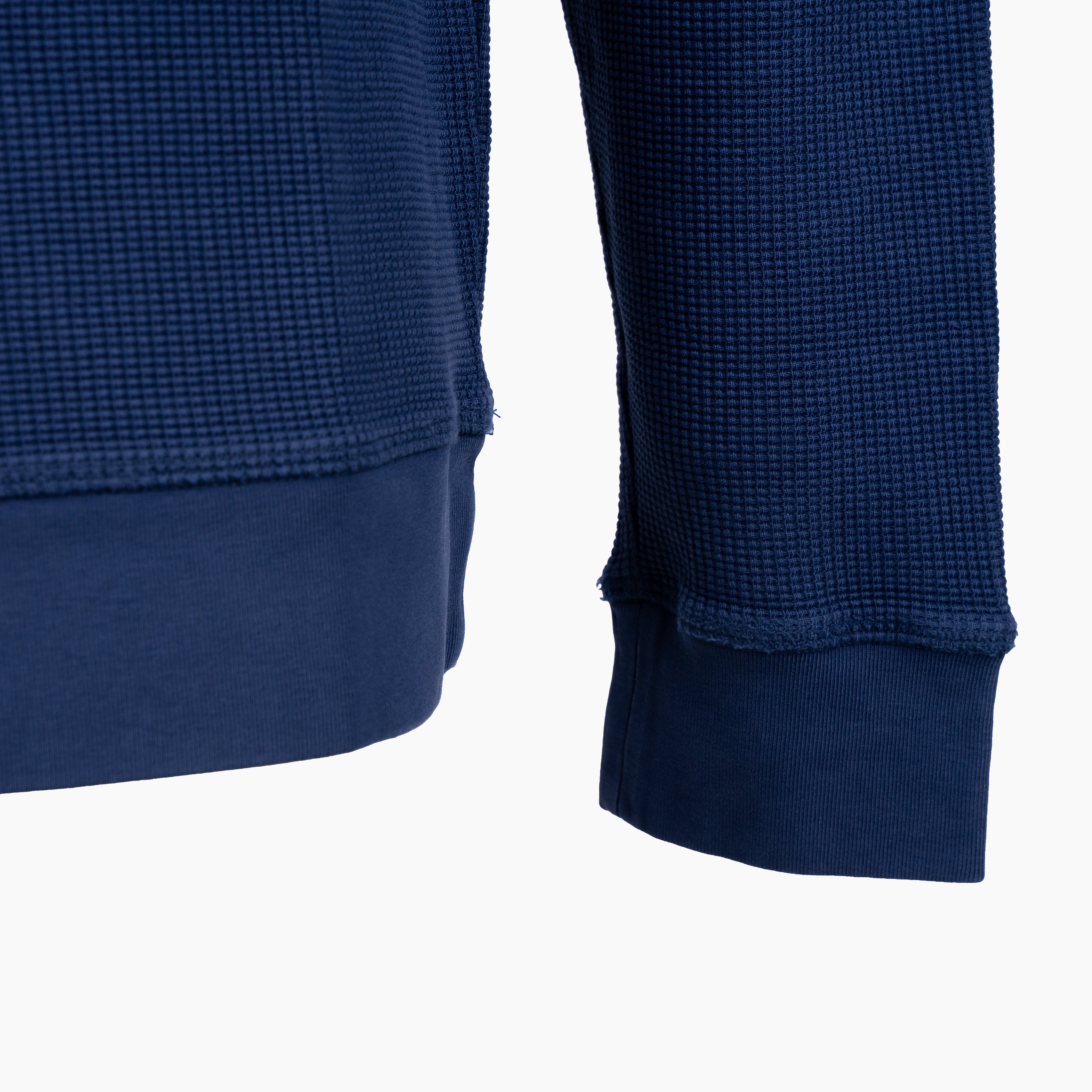 Denham Sweater Donkerblauw | Waffle LS Sweat