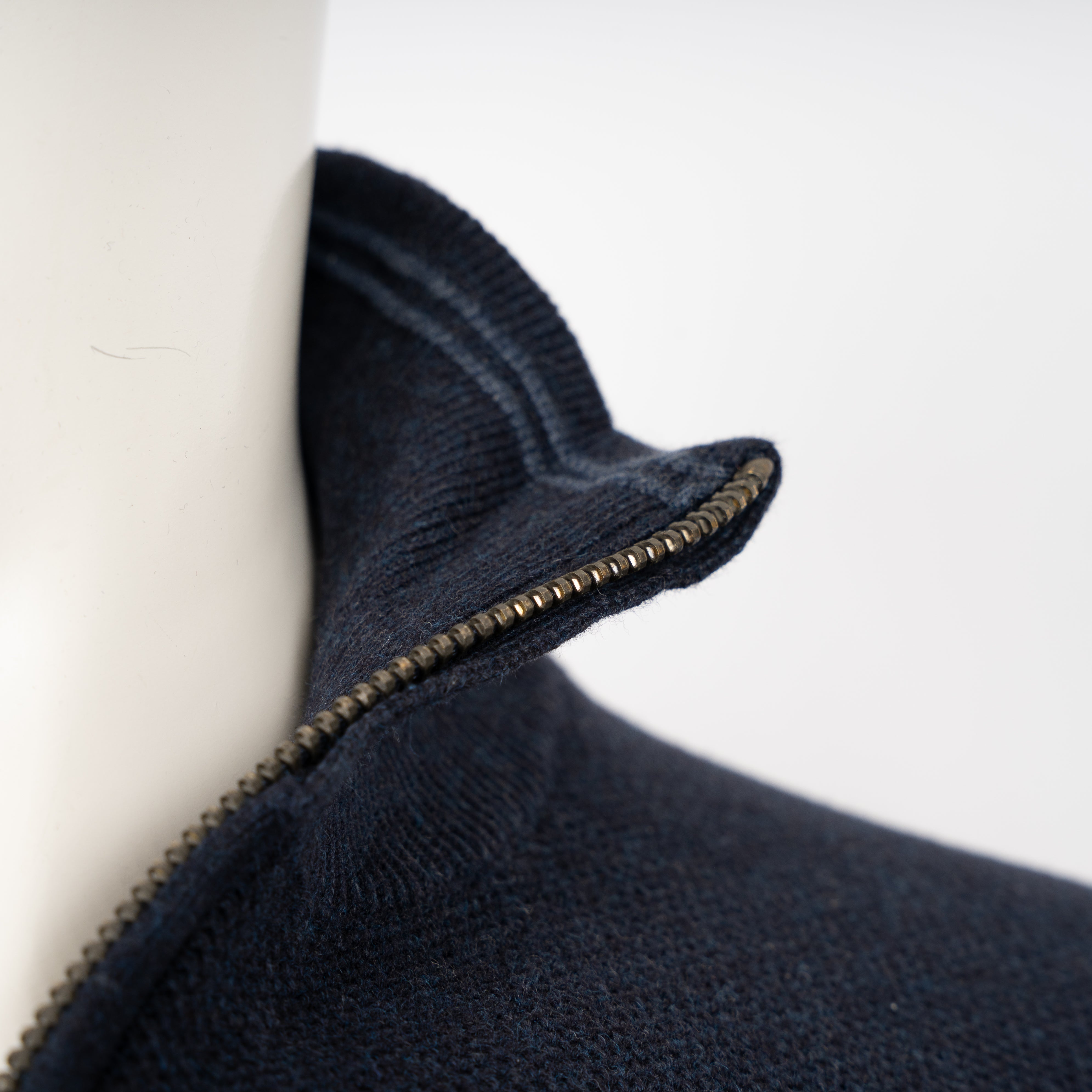 Ralph Lauren Gebreide Trui met Rits Blauw | Mesh Cotton