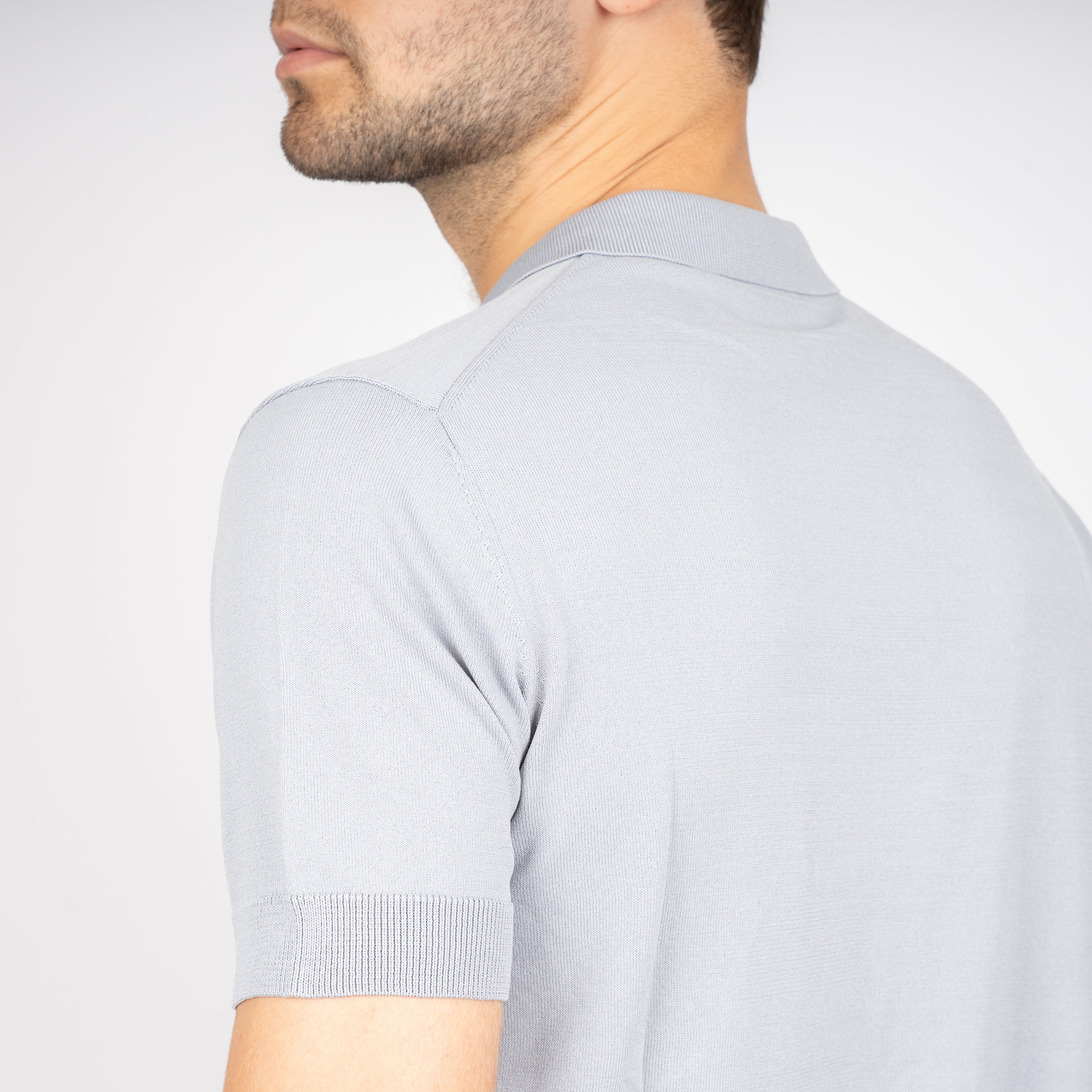SEVEN DIALS Technische Polo met Rits Grijs | Osric
