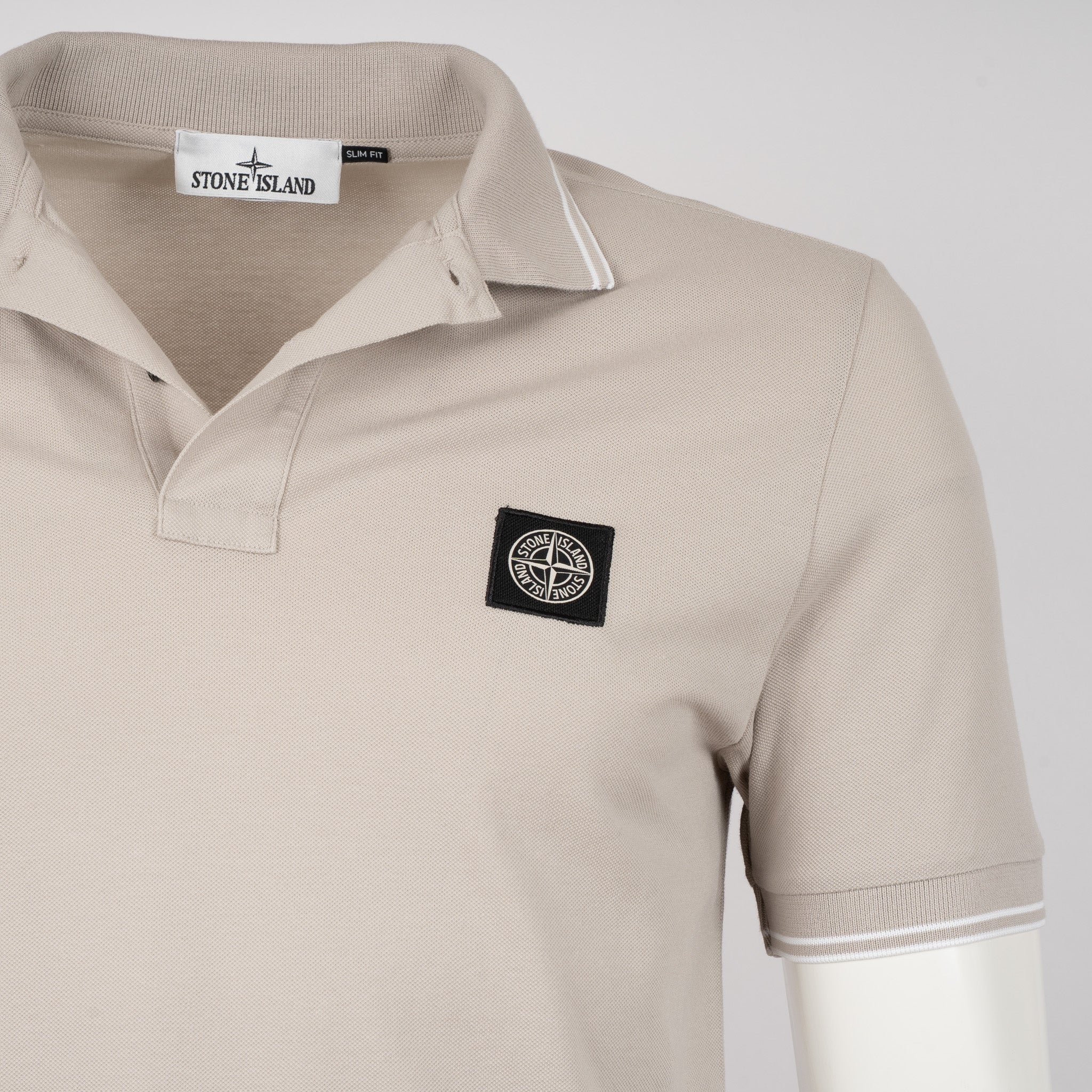 Stone Island Polo Grijs | Cotton Piqué