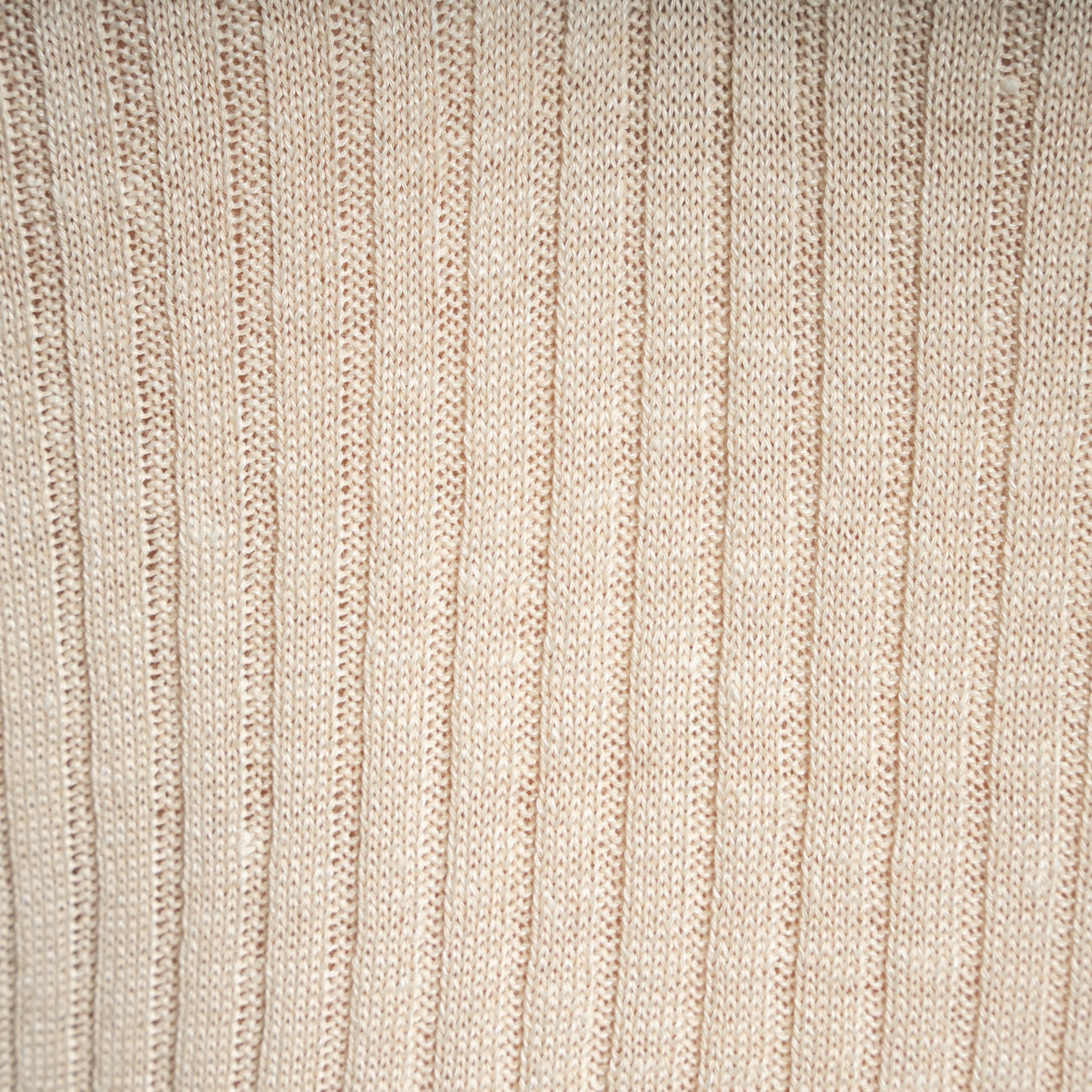 Gran Sasso Polo Ecru | Linen Cotton Knit