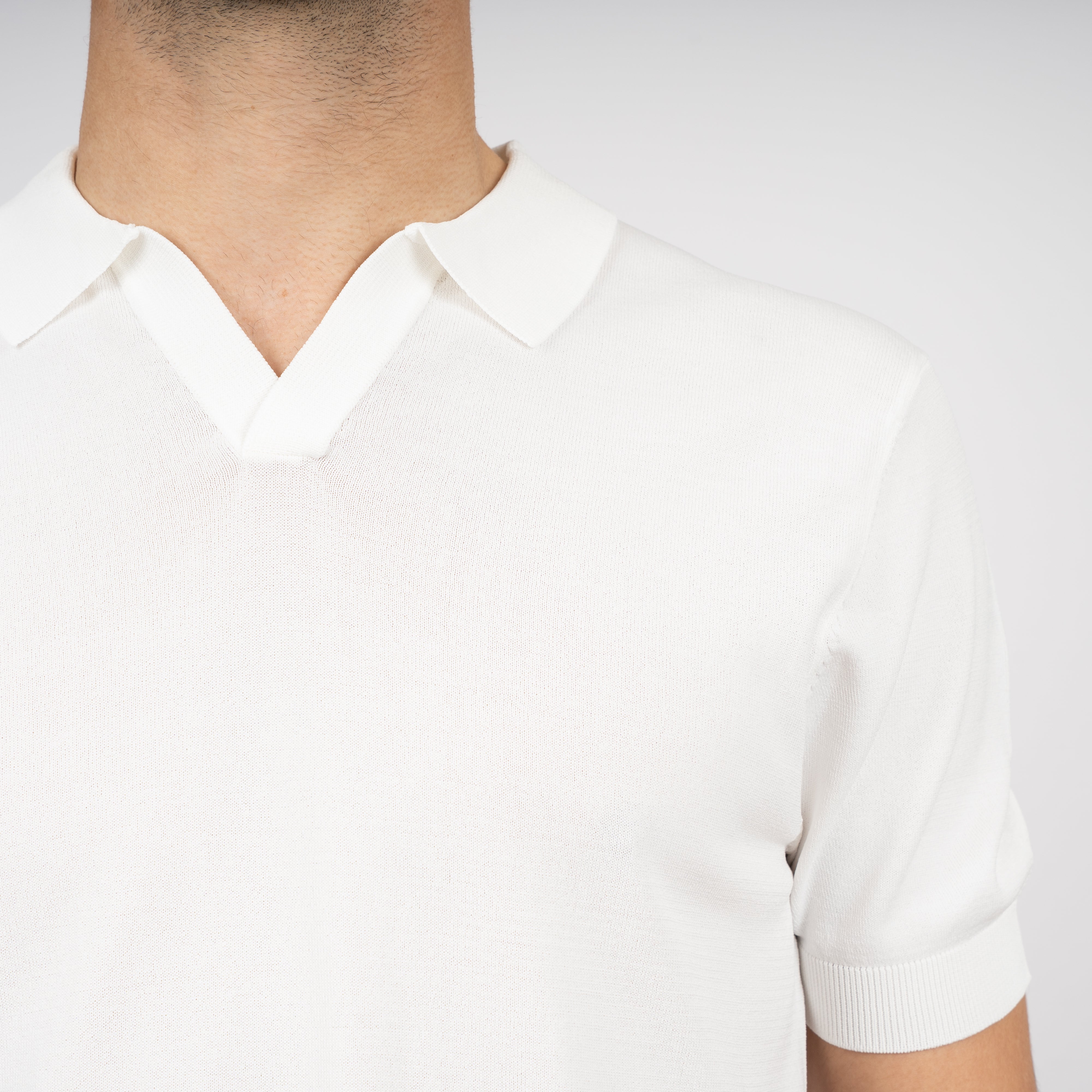 SEVEN DIALS Technische Buttonless Polo Off-White | Hayden