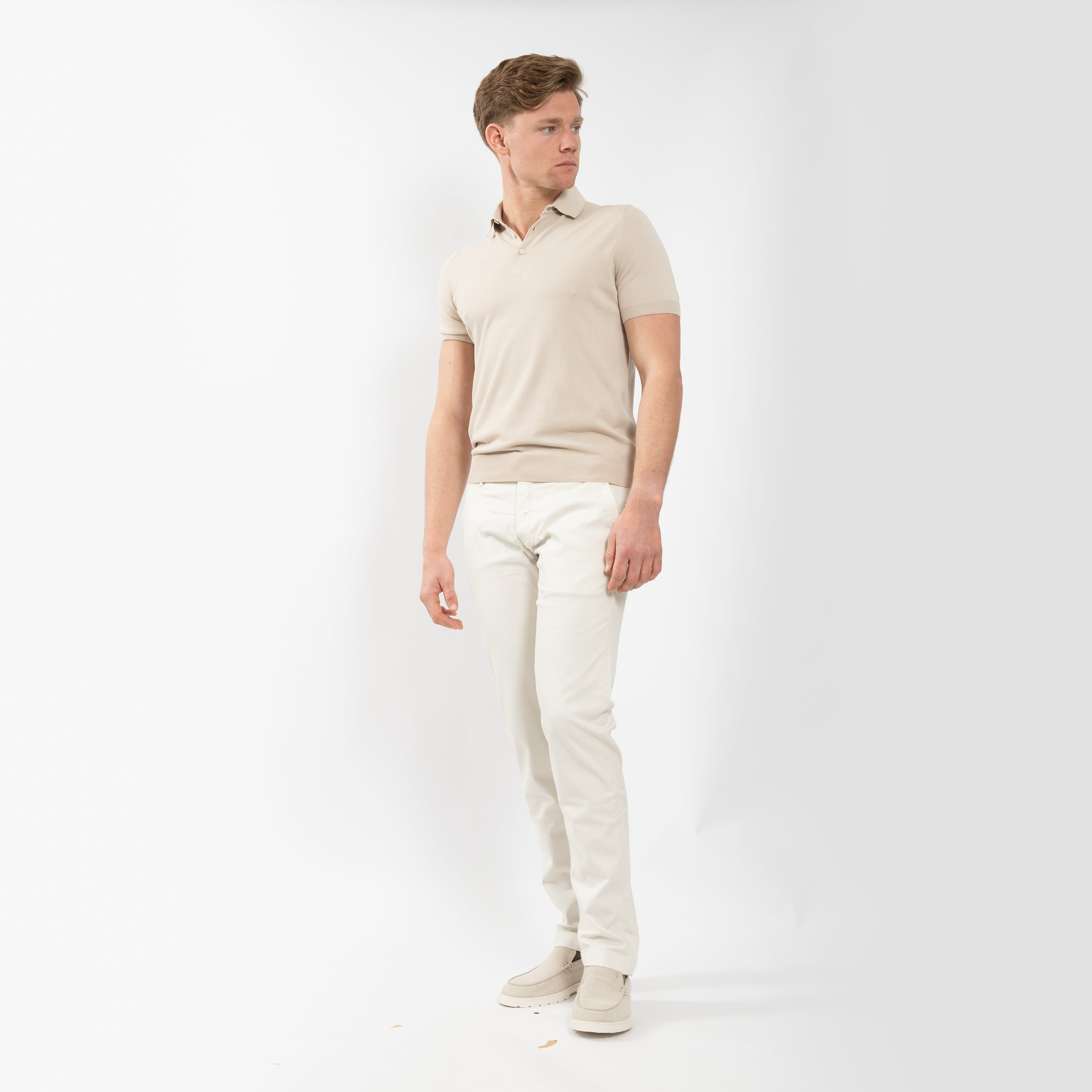 Gran Sasso Polo Beige | Fresh Cotton
