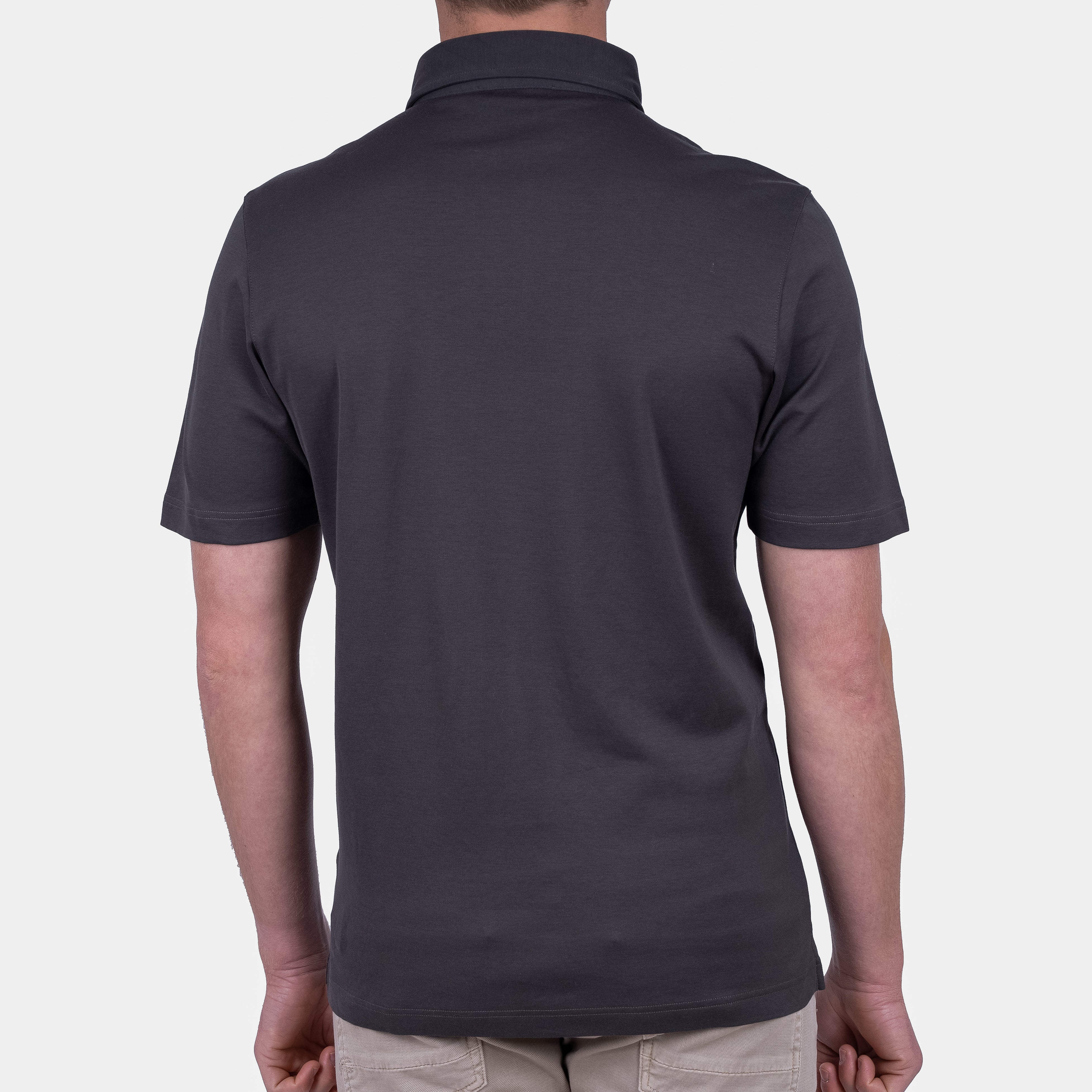 Gran Sasso Polo Bruin | Mercerized Cotton