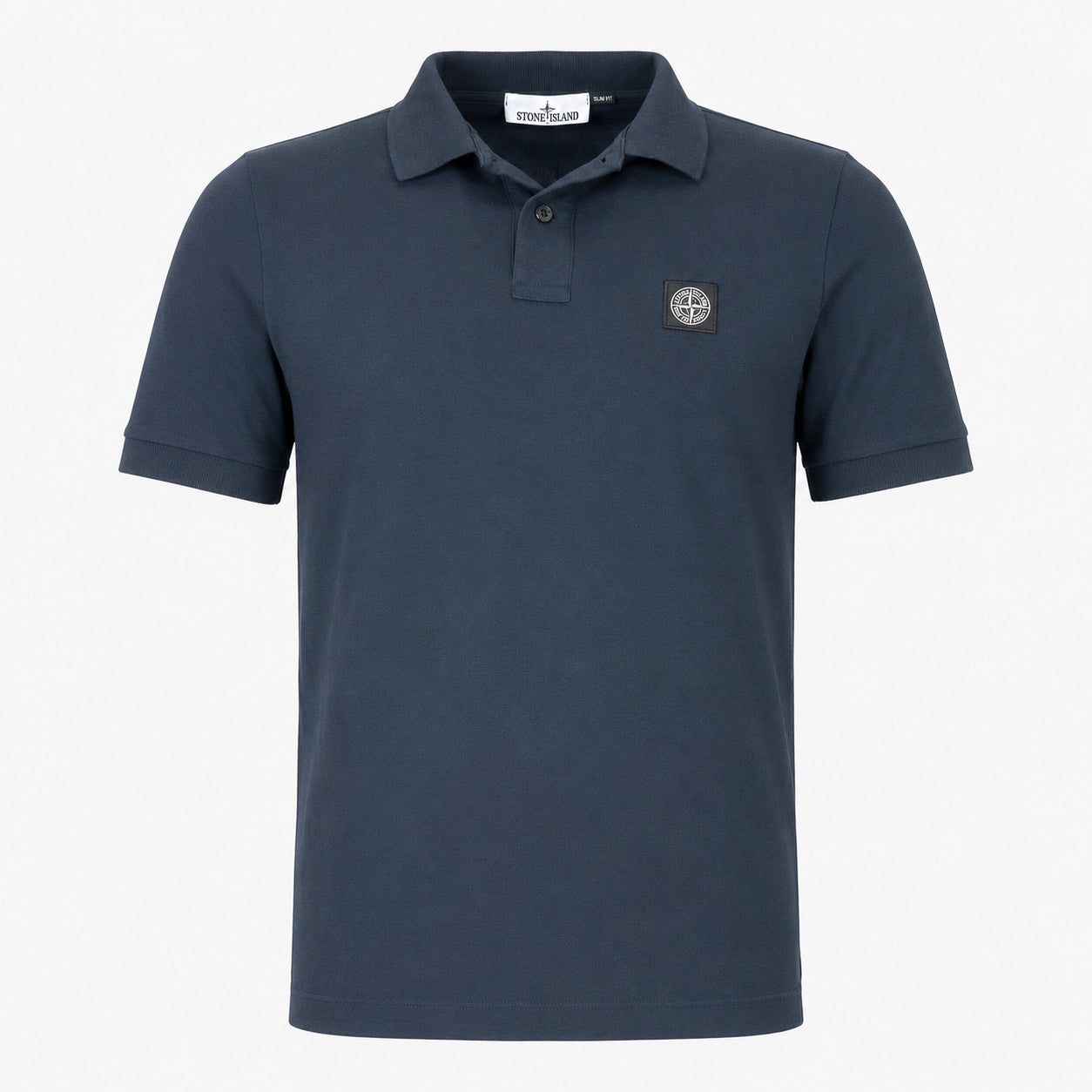 Stone Island Polo Blauw | Organic Cotton Piqué
