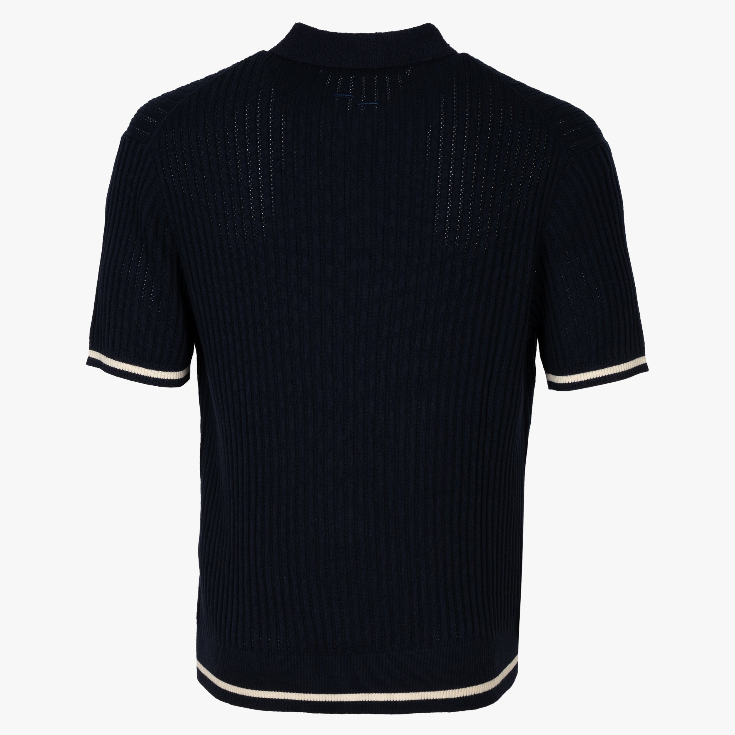 Filling Pieces Gebreide Polo Blauw | Knit Polo Boucle