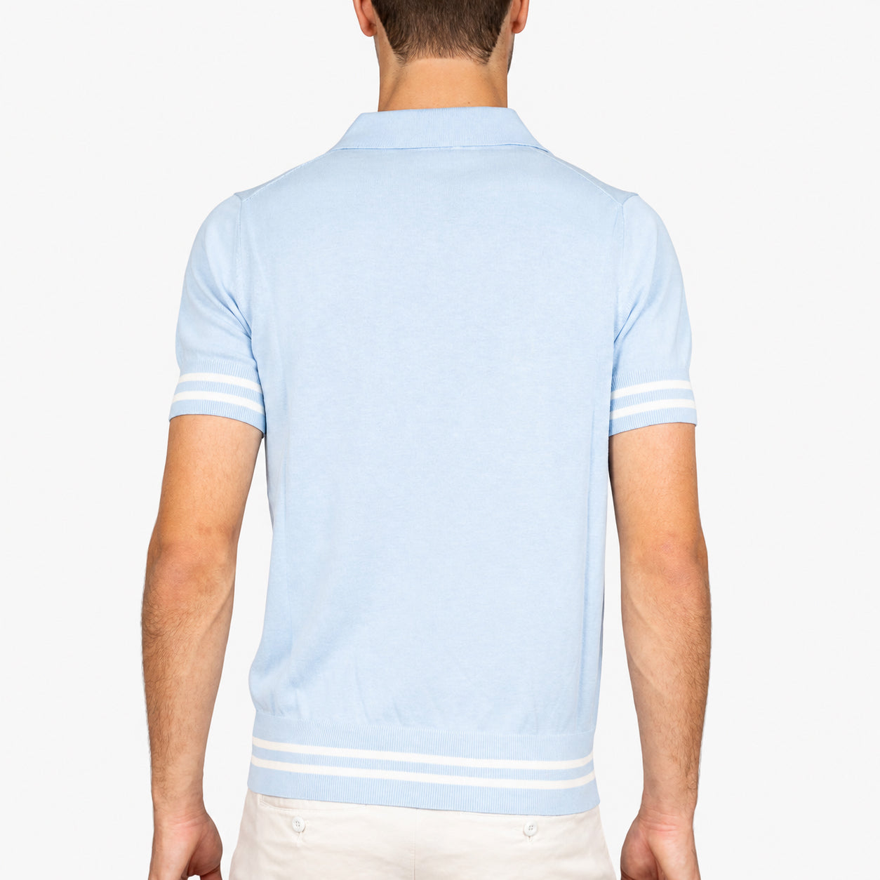 SEVEN DIALS Buttonless Polo Lichtblauw | Fido