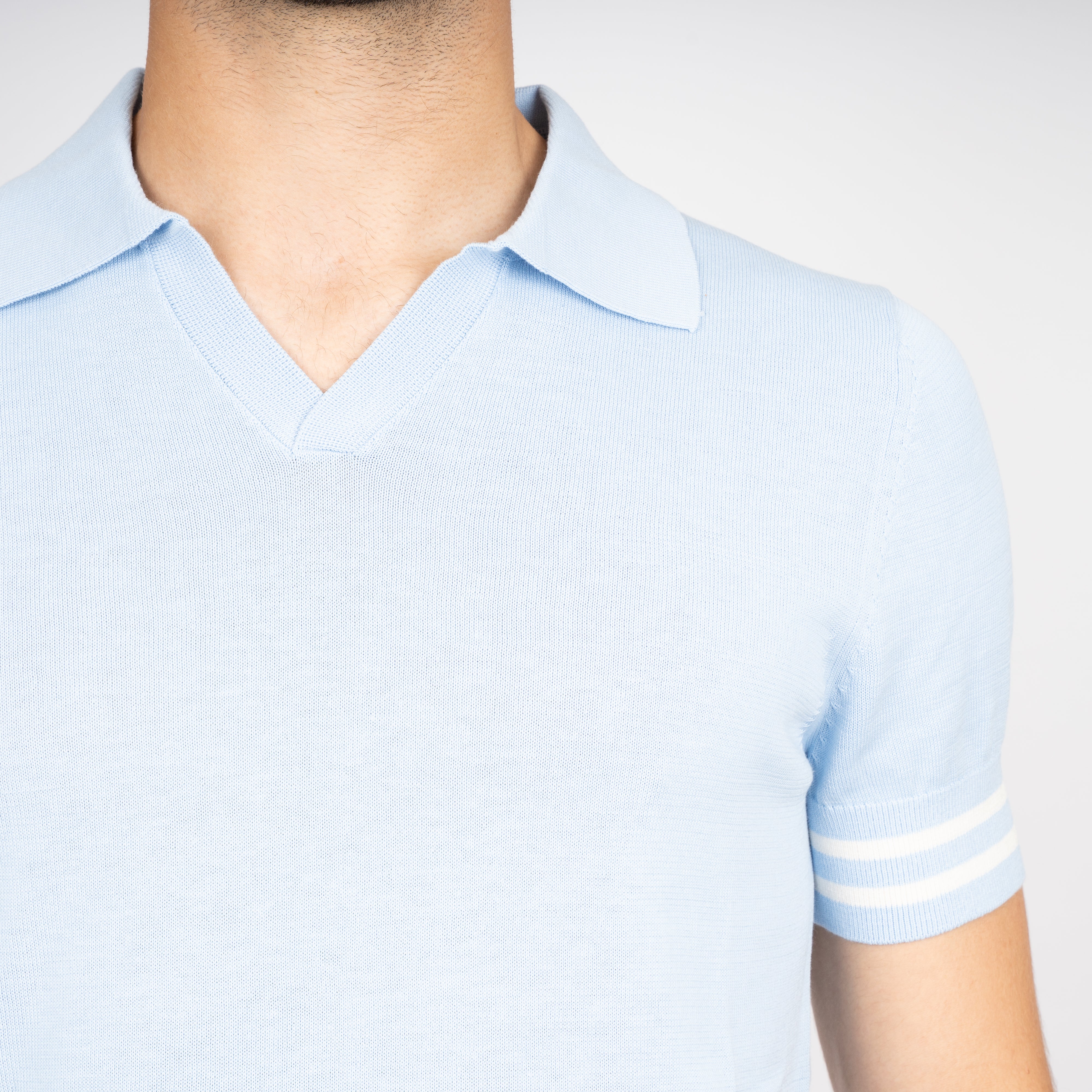 SEVEN DIALS Buttonless Polo Lichtblauw | Fido