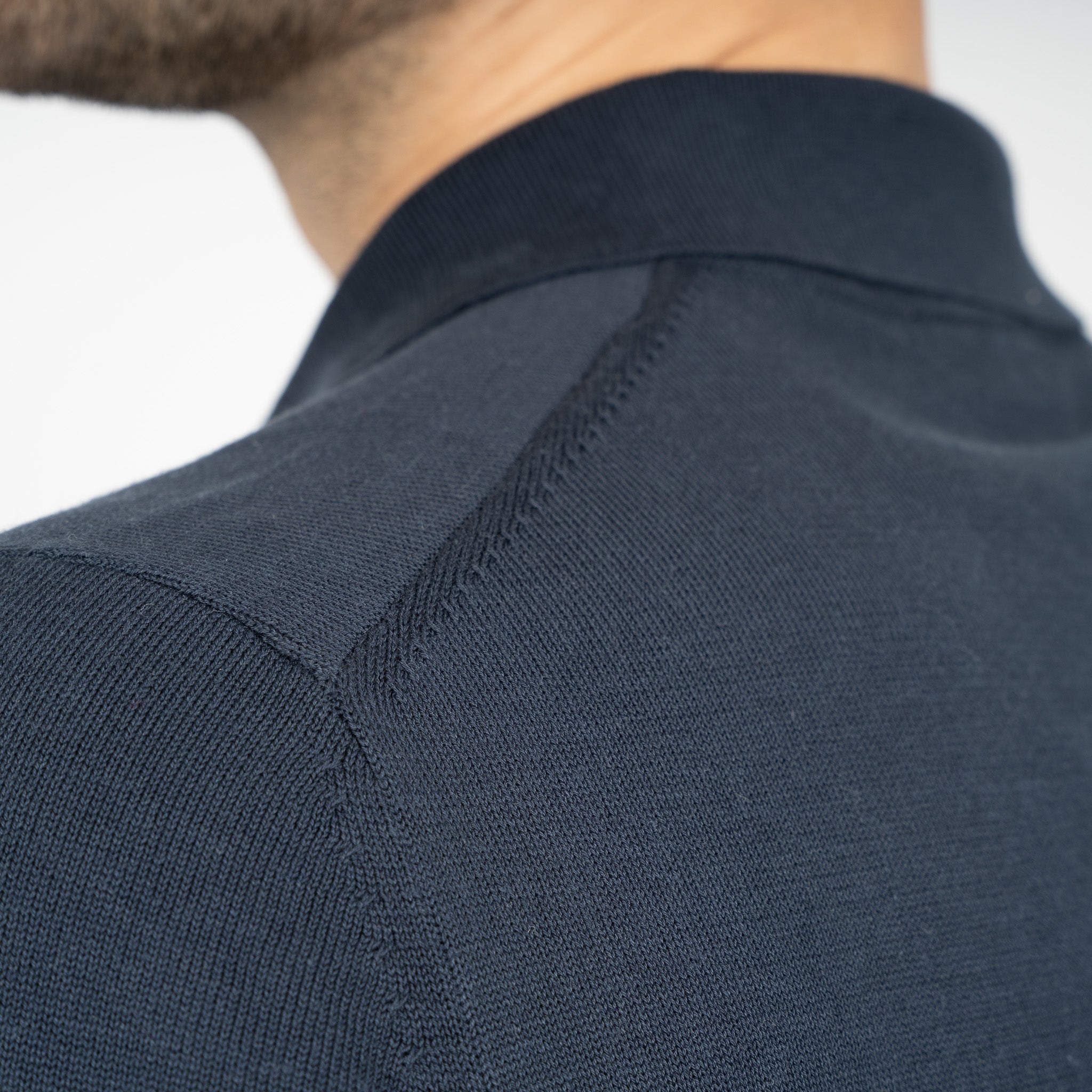 SEVEN DIALS Gebreide Doorknoop Polo Blauw | Rudy