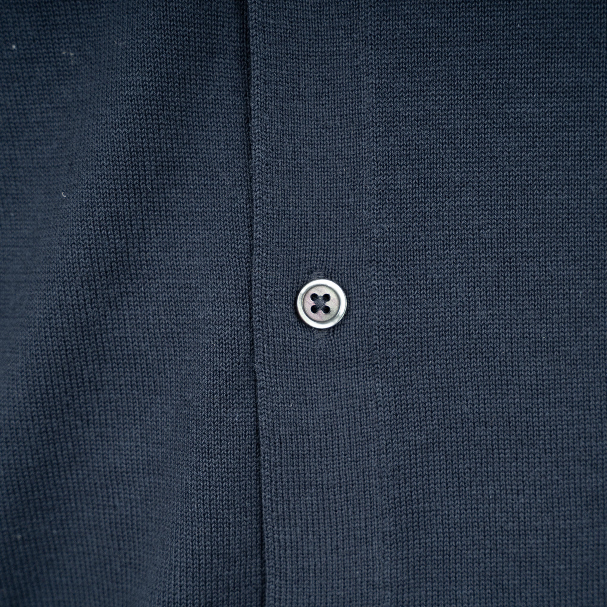 SEVEN DIALS Gebreide Doorknoop Polo Blauw | Rudy
