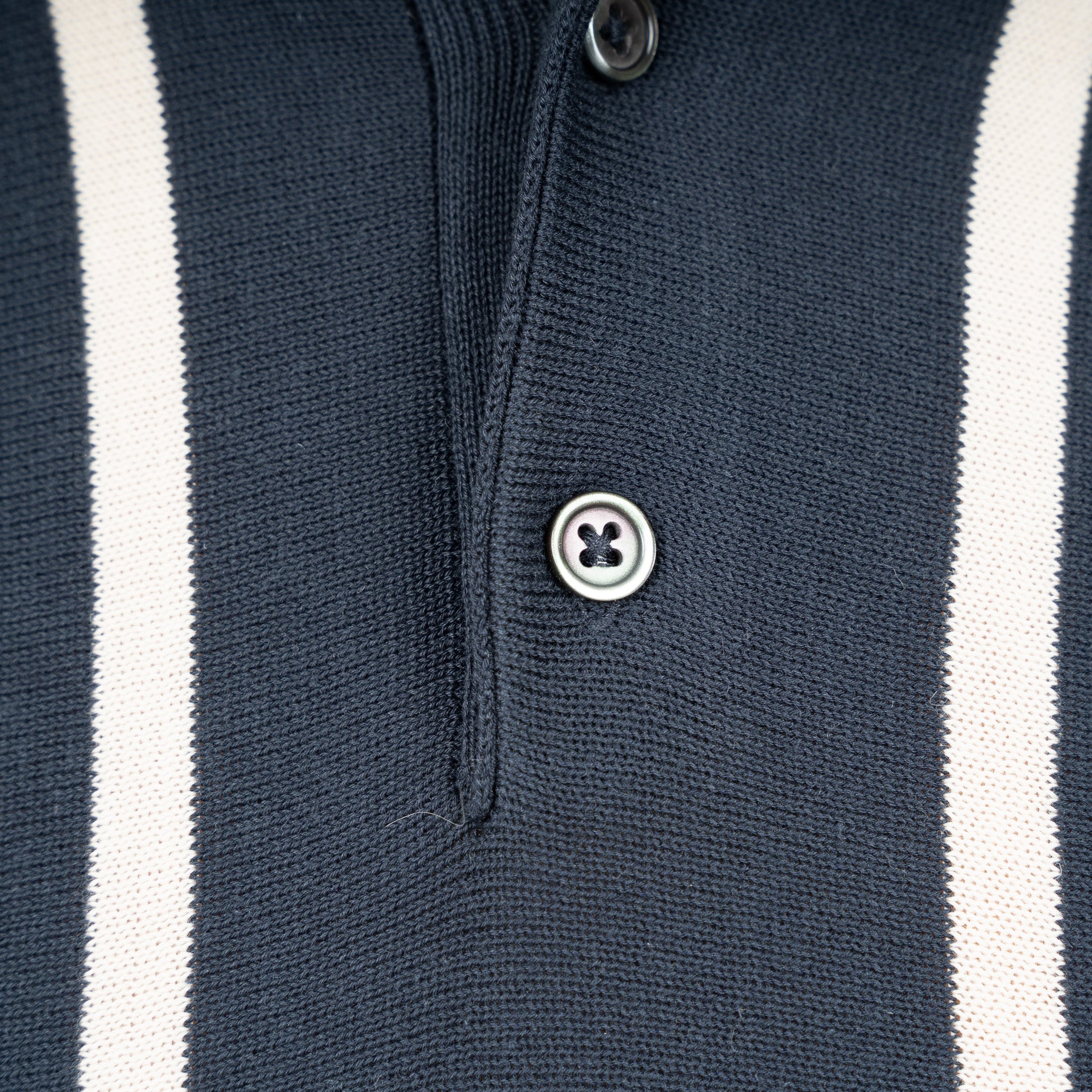 SEVEN DIALS Gebreide Polo Blauw | Rayan