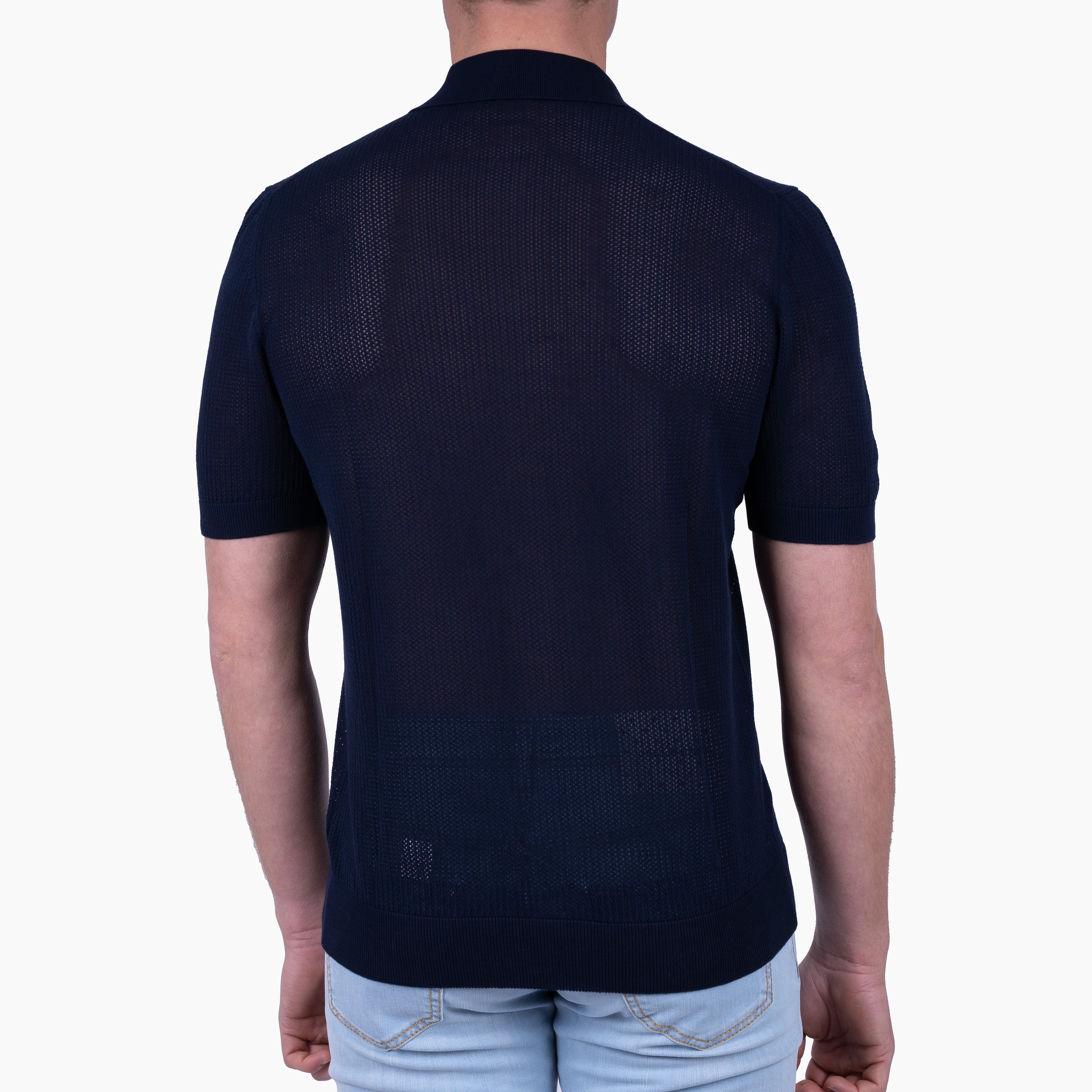 Gran Sasso Doorknoop Polo Blauw | Fresh Cotton