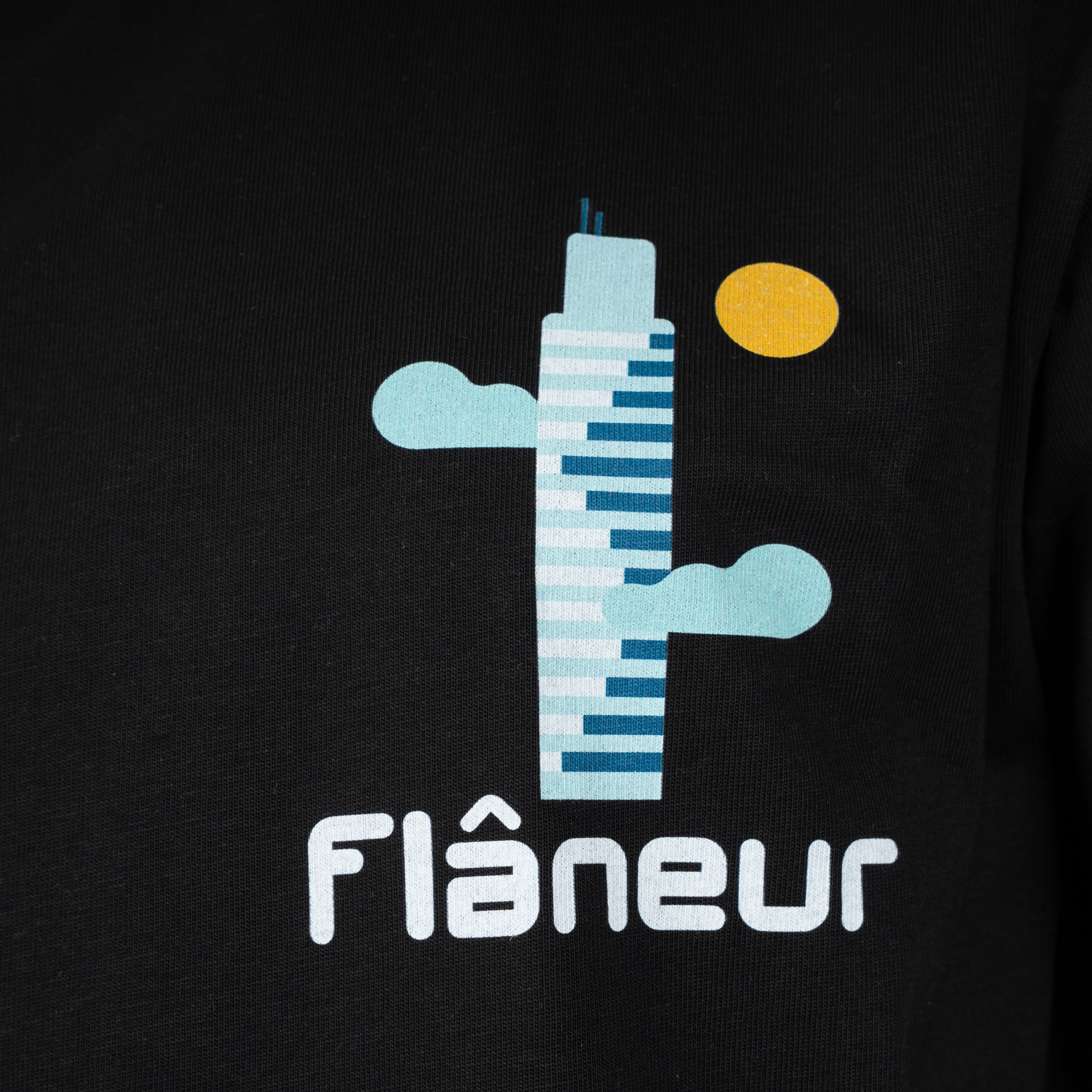 Flaneur T-Shirt Backprint Zwart | Festival Map