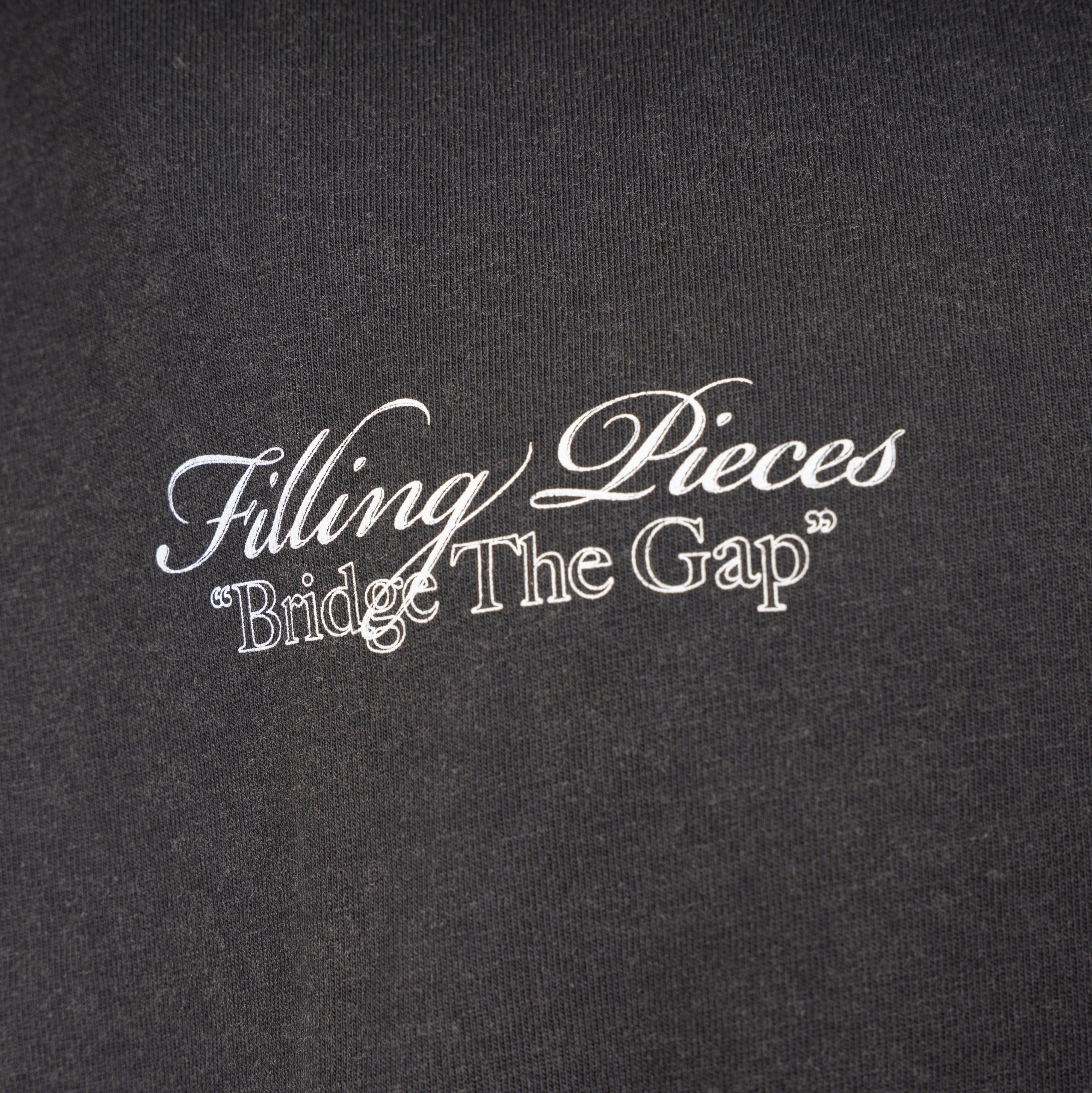 Filling Pieces T-Shirt Backprint Verwassen Zwart | Boxy Bridge The Gap