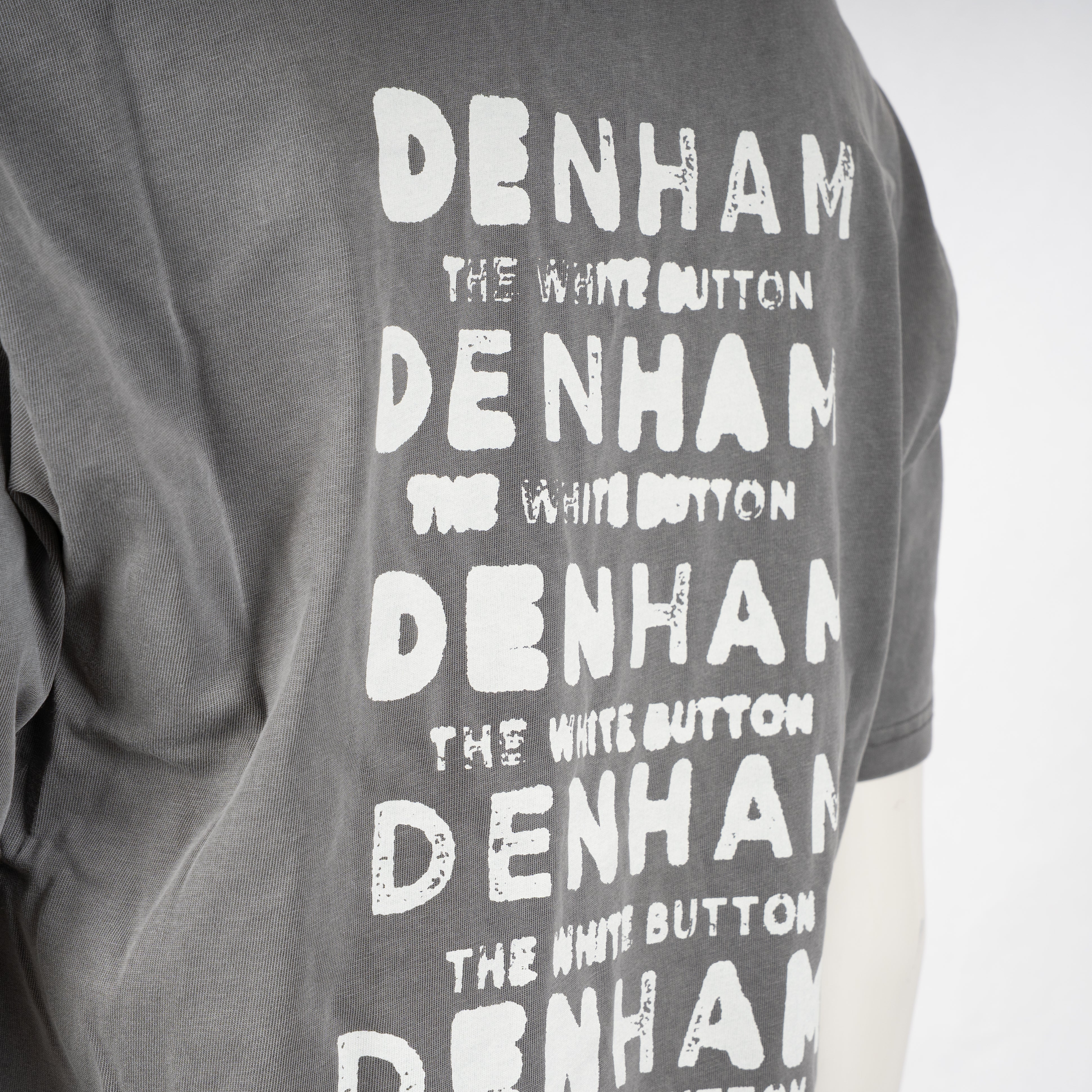 Denham T-Shirt Backprint Grijs | Stamp Tee