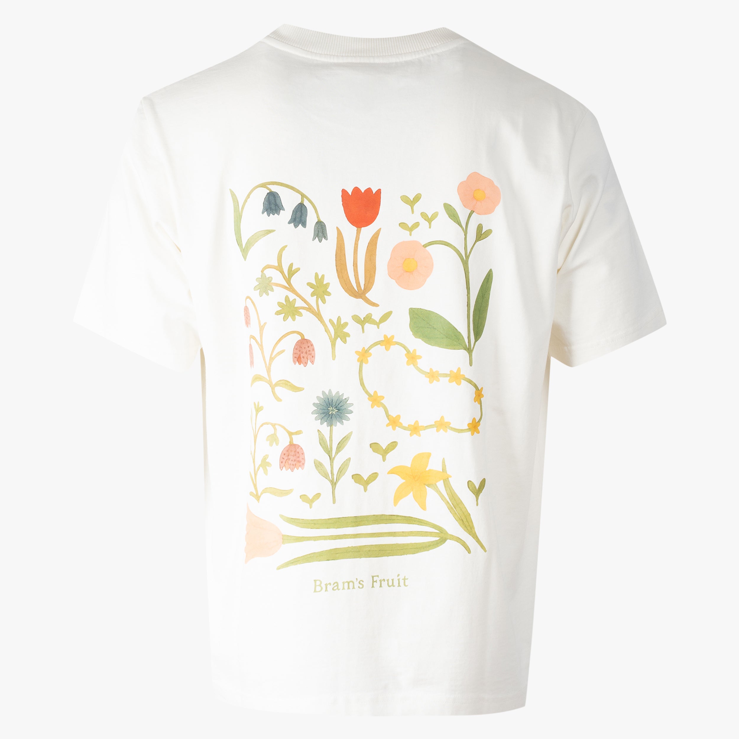 Bram's Fruit T-Shirt Backprint Wit | Botanical Tee