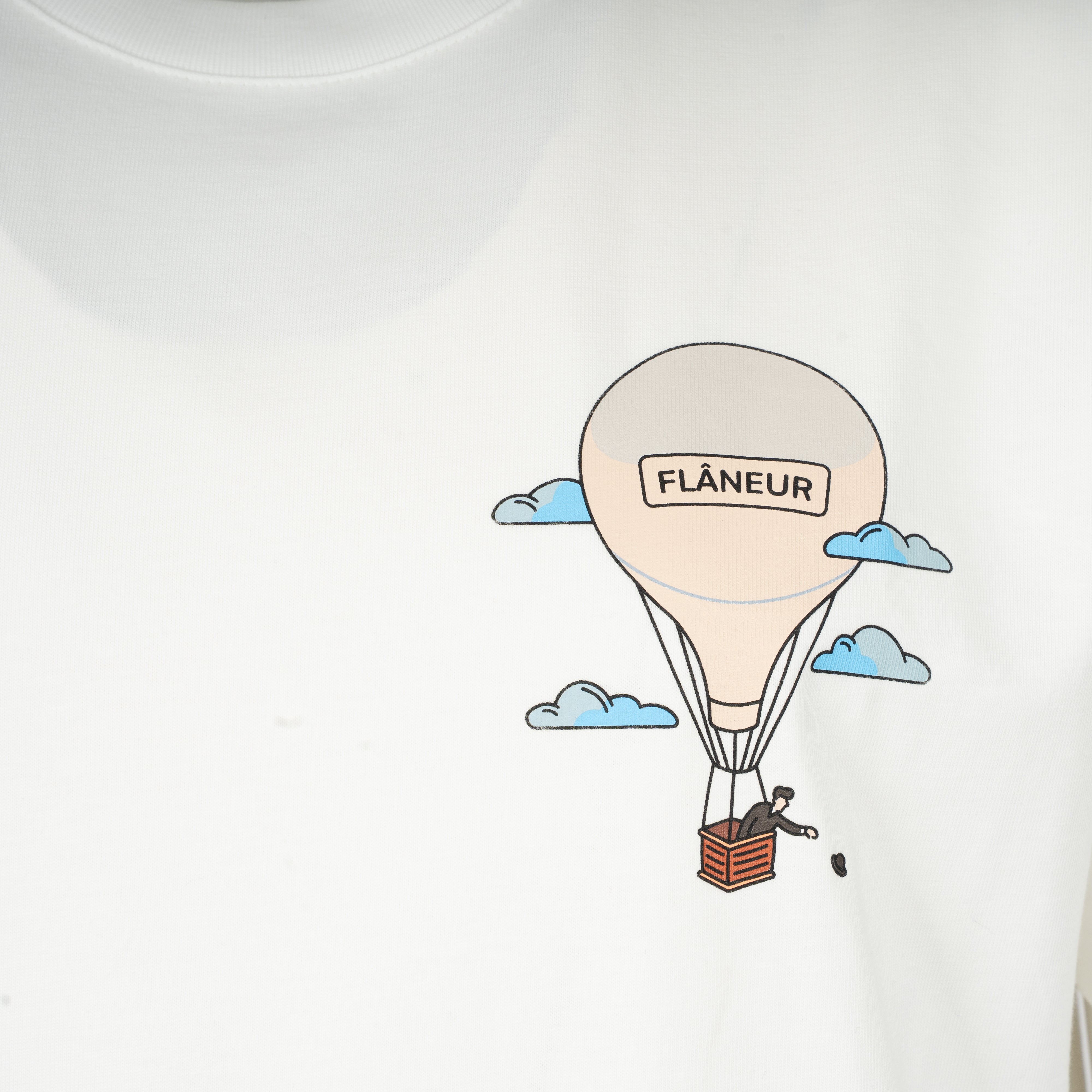 Flaneur T-Shirt met Backprint Wit | Aéronautique